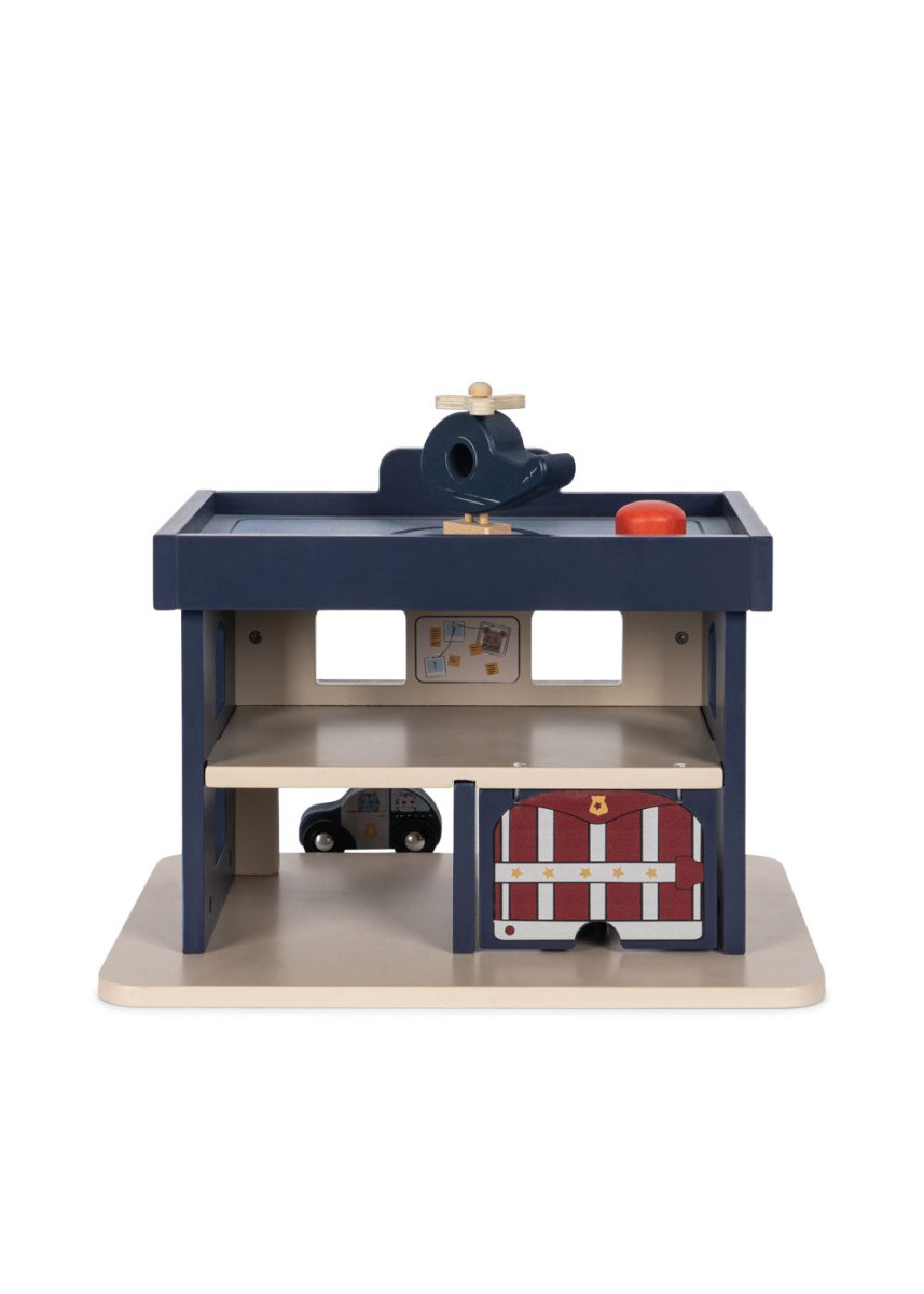 Wooden Police Station Playset - Konges Sløjd A/S Toys sold by Rosebud & Jo
