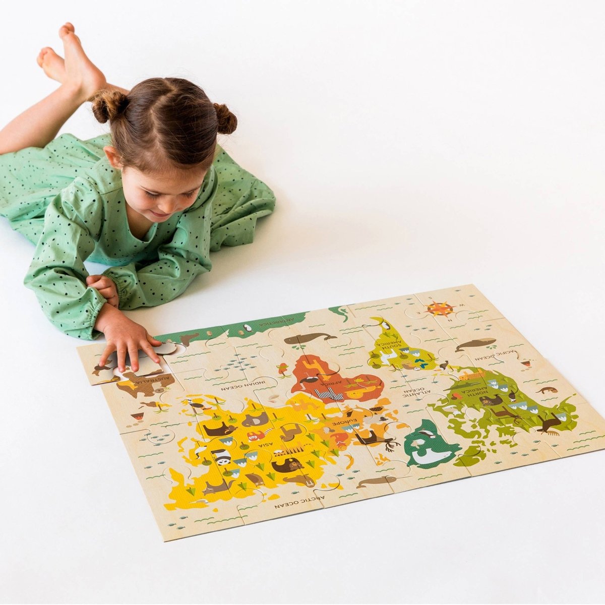 World Map 24 - Piece Floor Puzzle - Chronicle Books Puzzle sold by Rosebud & Jo