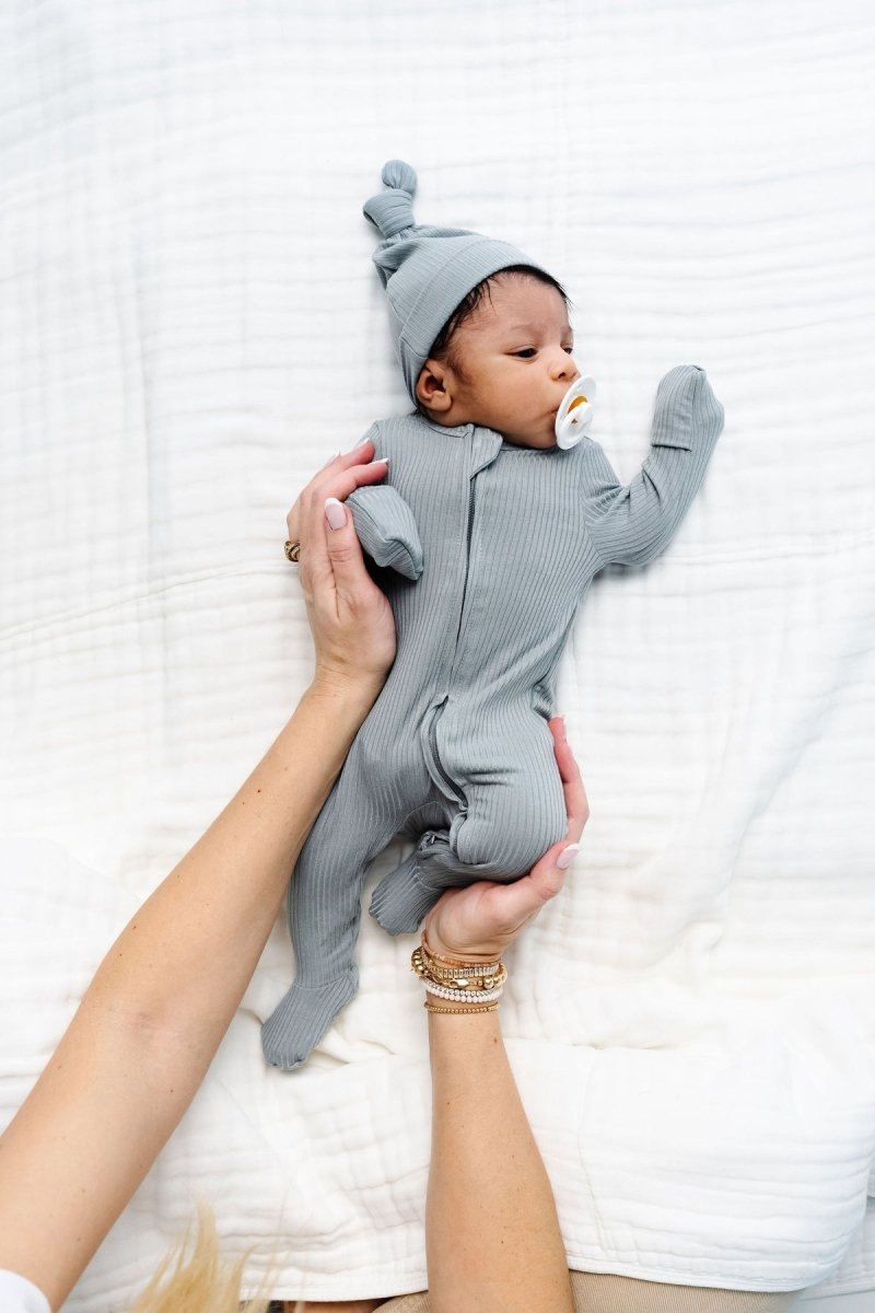 Zipper Footies - Ford Ribbed - Lou Lou & Company Baby & Toddler Clothing sold by Rosebud & Jo