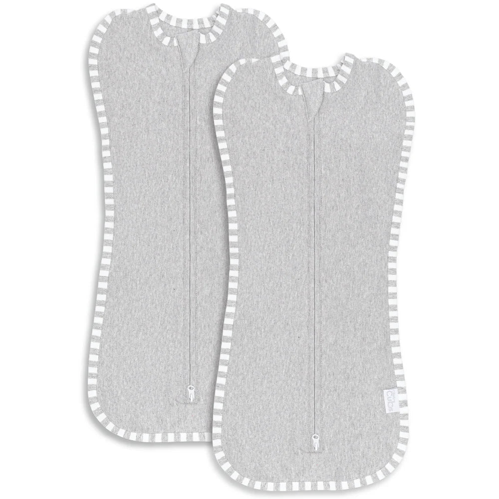 Zipper Swaddle Blankets in Grey - Comfy Cubs Swaddles sold by Rosebud & Jo