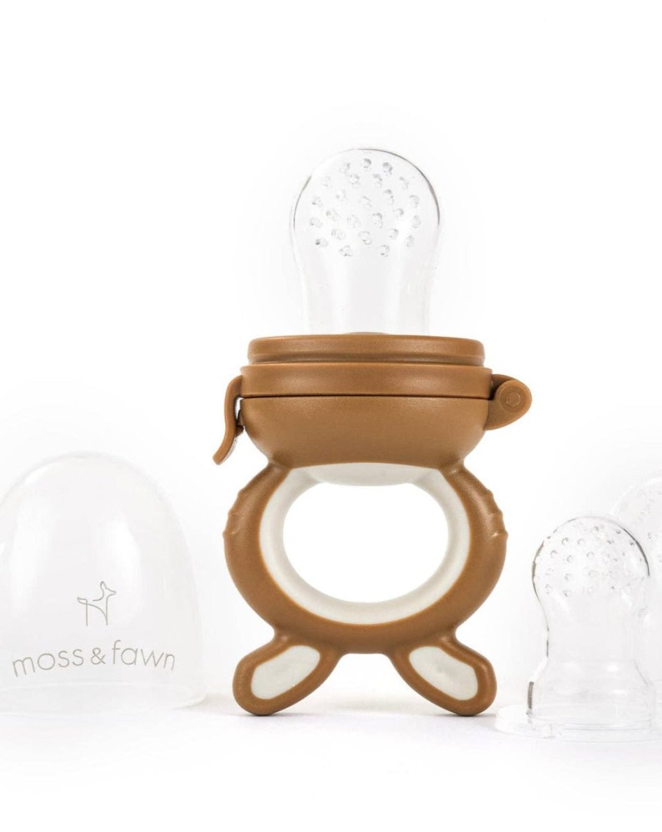 Forage Feeder – Silicone Baby Teether & Self - Feeding Starter - Moss and Fawn Teether sold by Rosebud & Jo