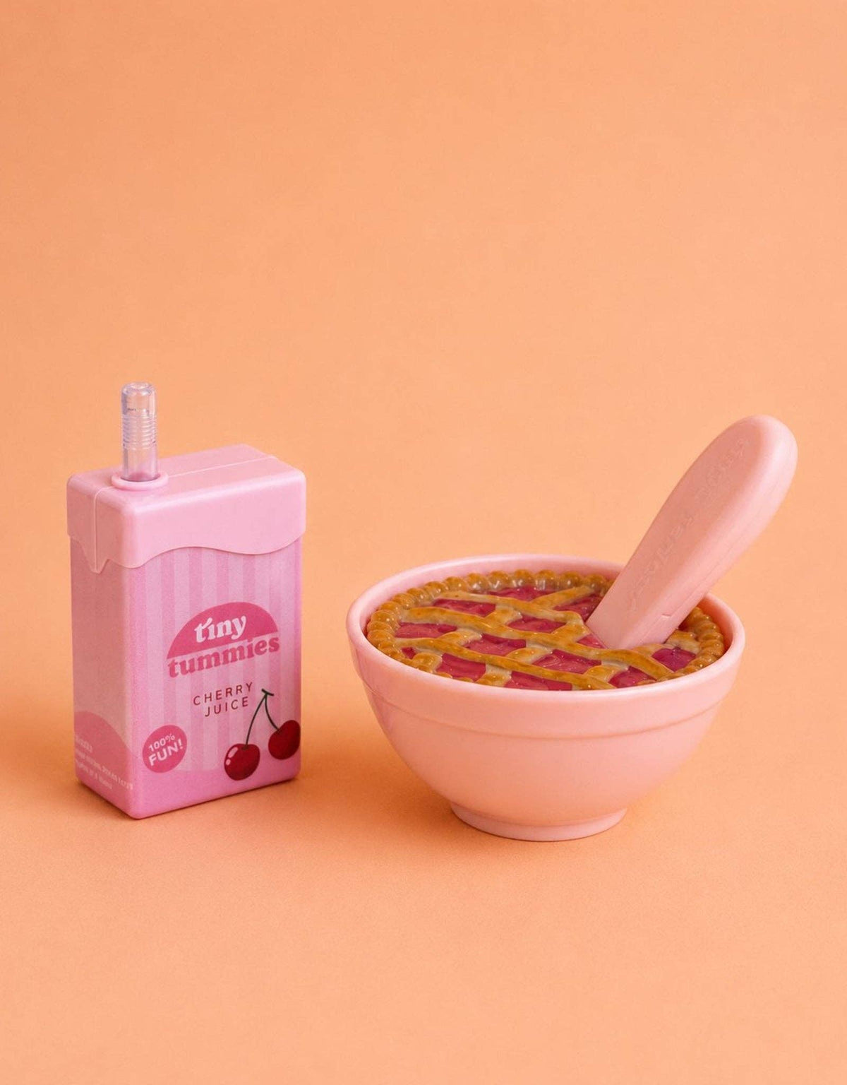 Tiny Tummies Set - Cherry Pie Bowl and Juice Box