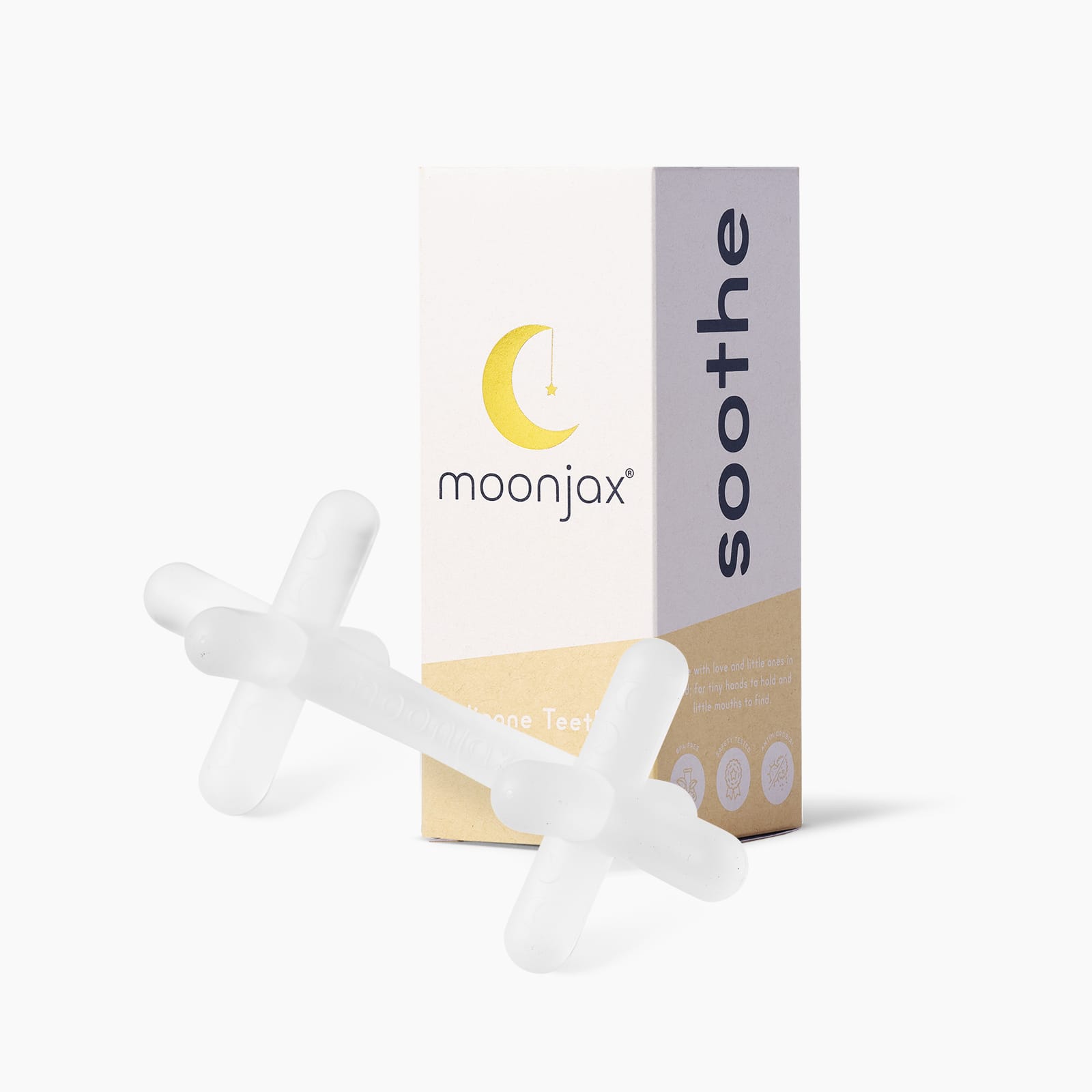 Moonjax® Baby Teether, Original Clear Silicone