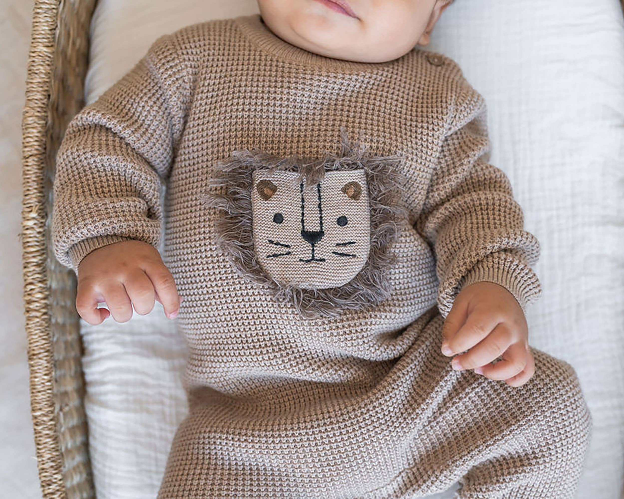 Lion Chunky Knit Sweater Jumpsuit