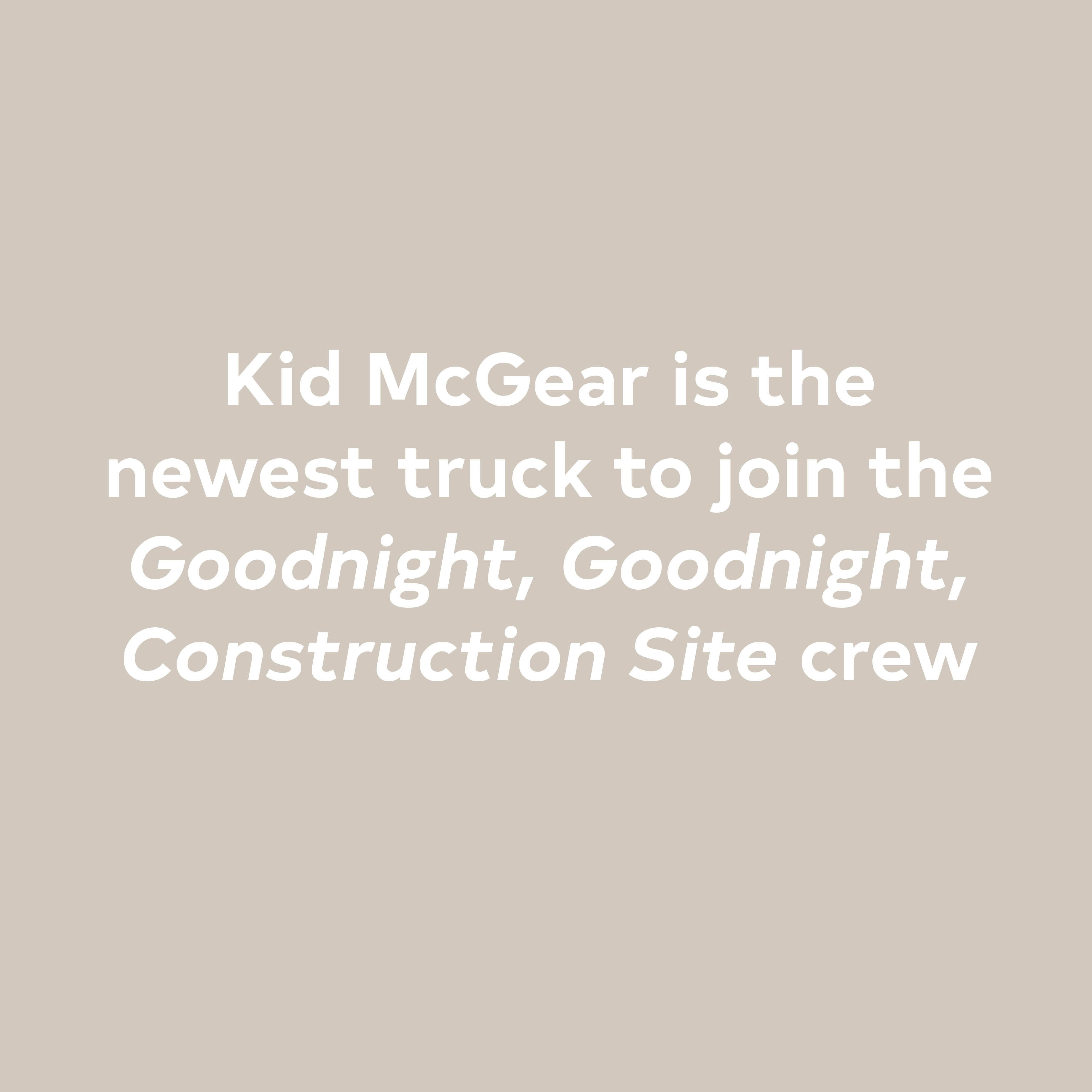 Three Cheers for Kid McGear!