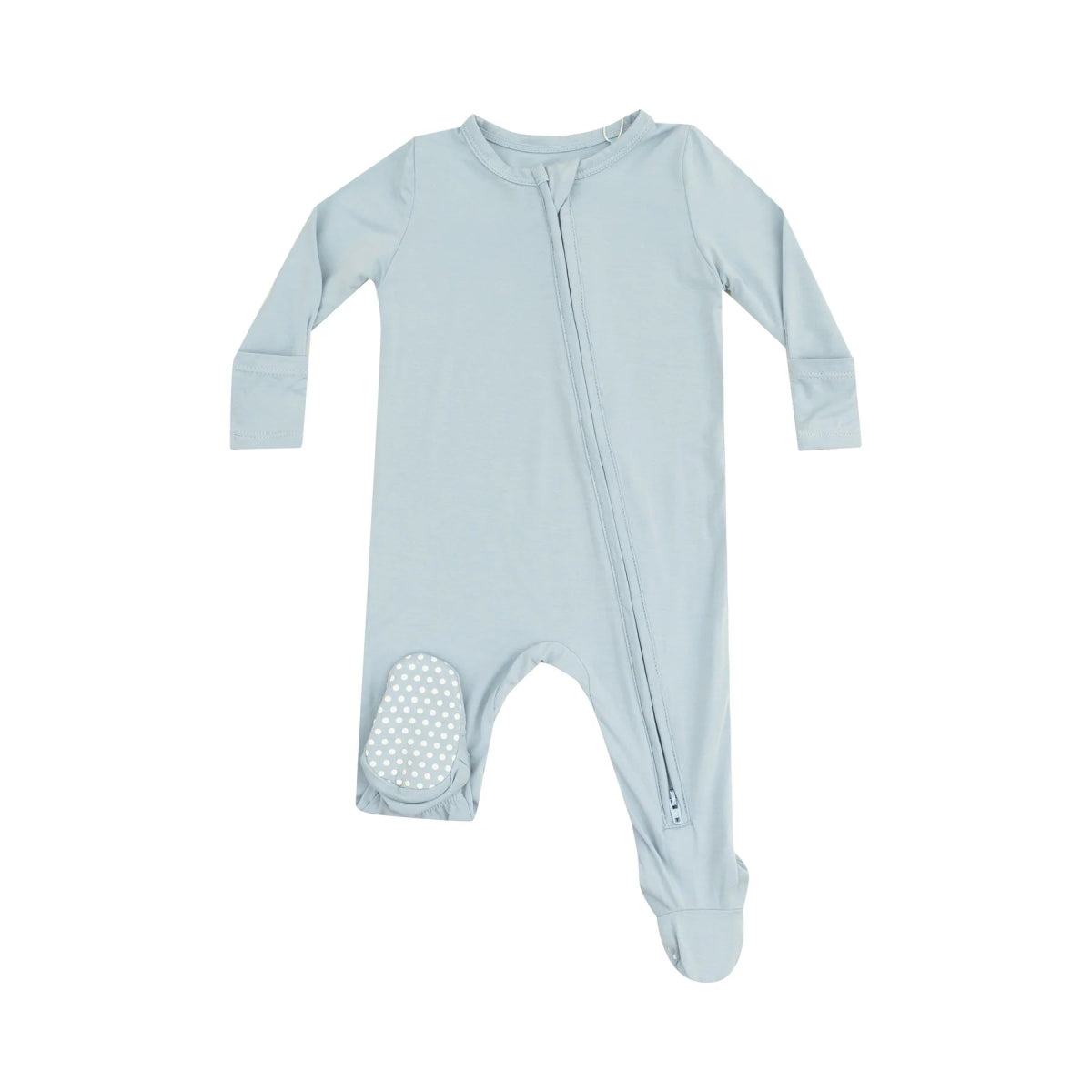 2 Way Zipper Footie - Solid Cloud Blue - Angel Dear Baby & Toddler Clothing sold by Rosebud & Jo