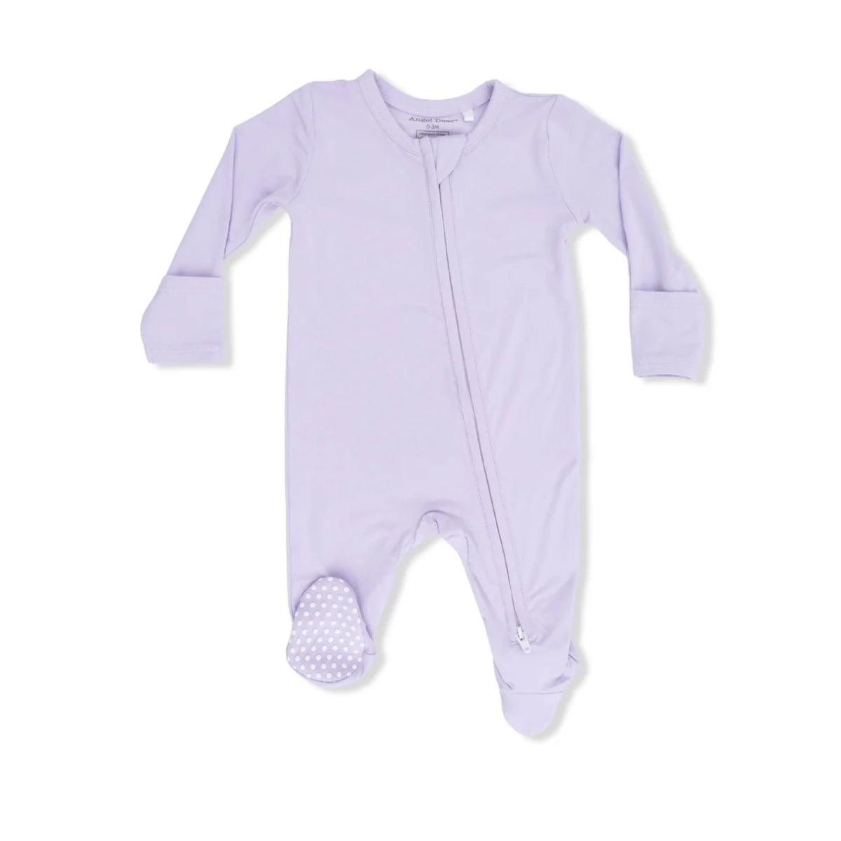 2 Way Zipper Footie - Solid Orchid Petal Purple - Angel Dear Footies sold by Rosebud & Jo