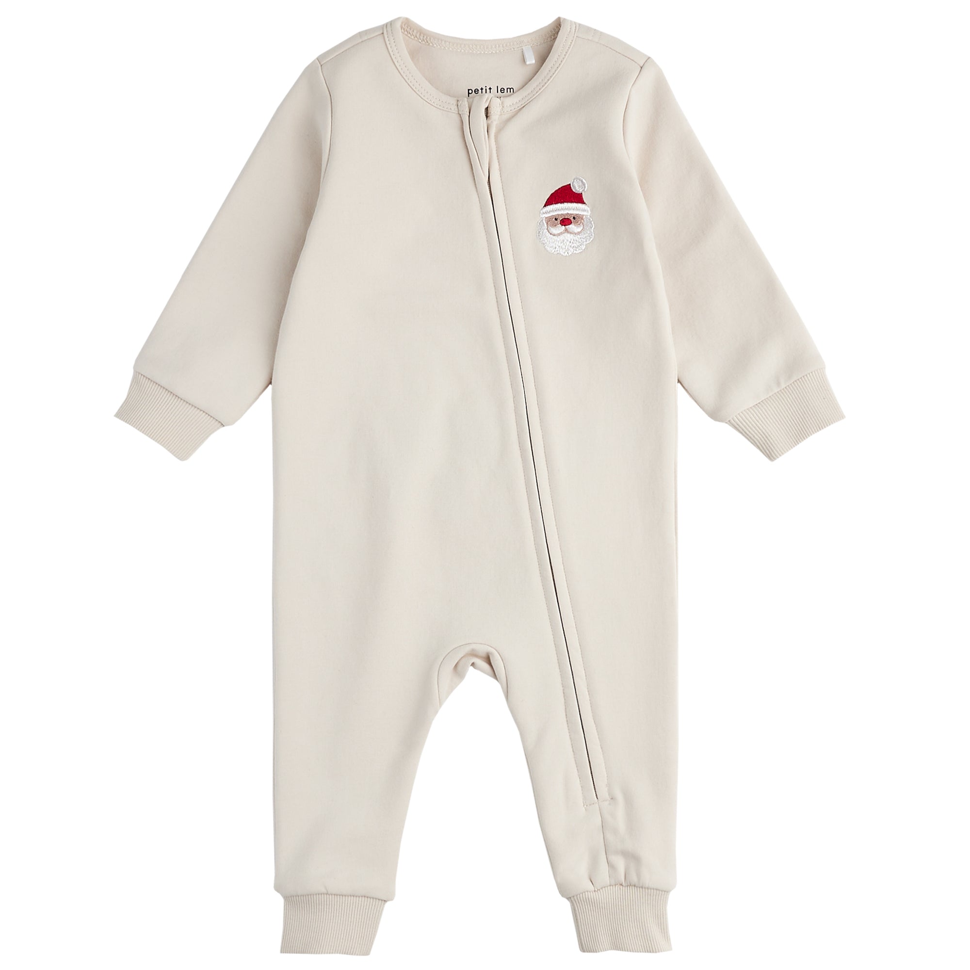 Santa Baby on Crème Fleece Playsuit