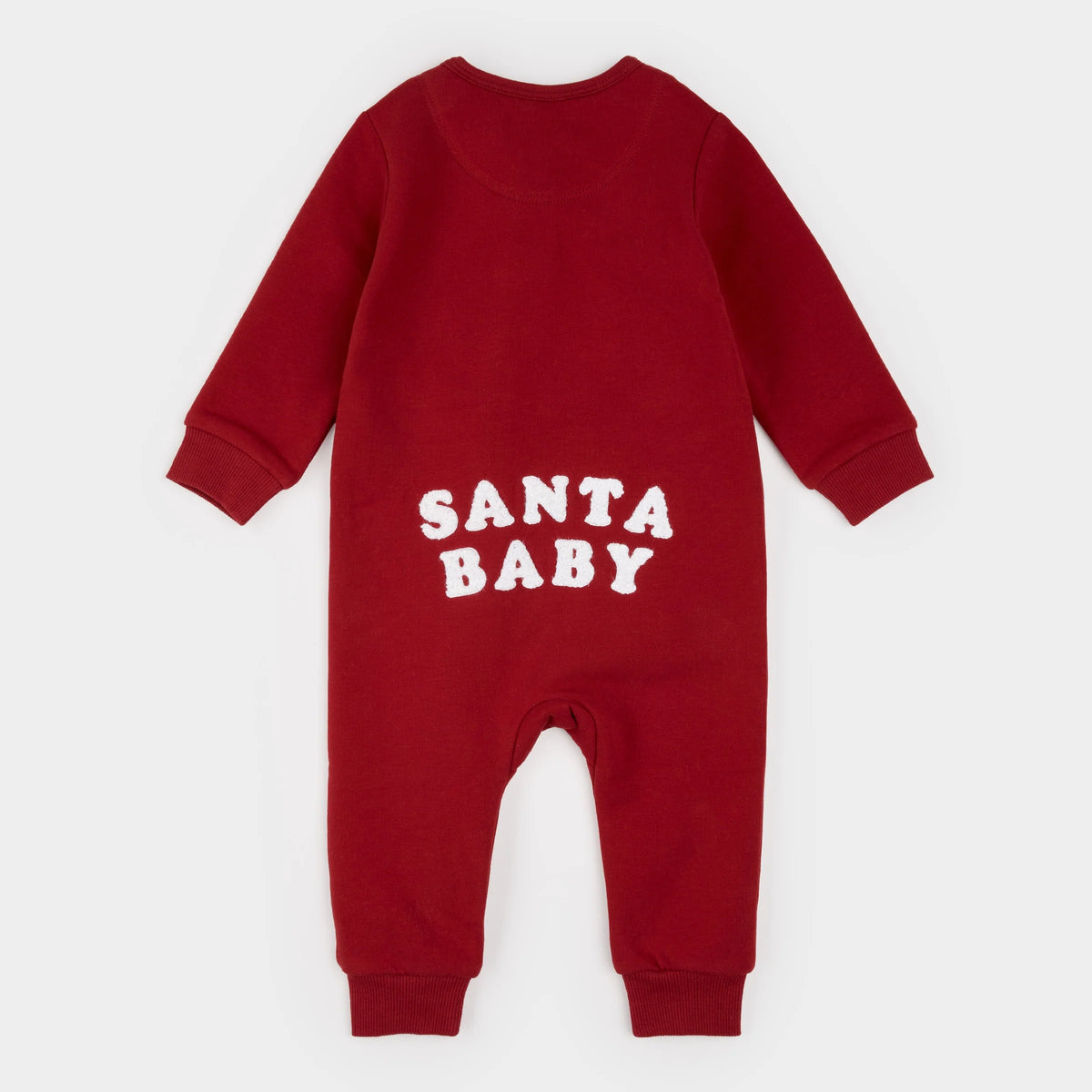 Santa Baby on Sled Red Playsuit