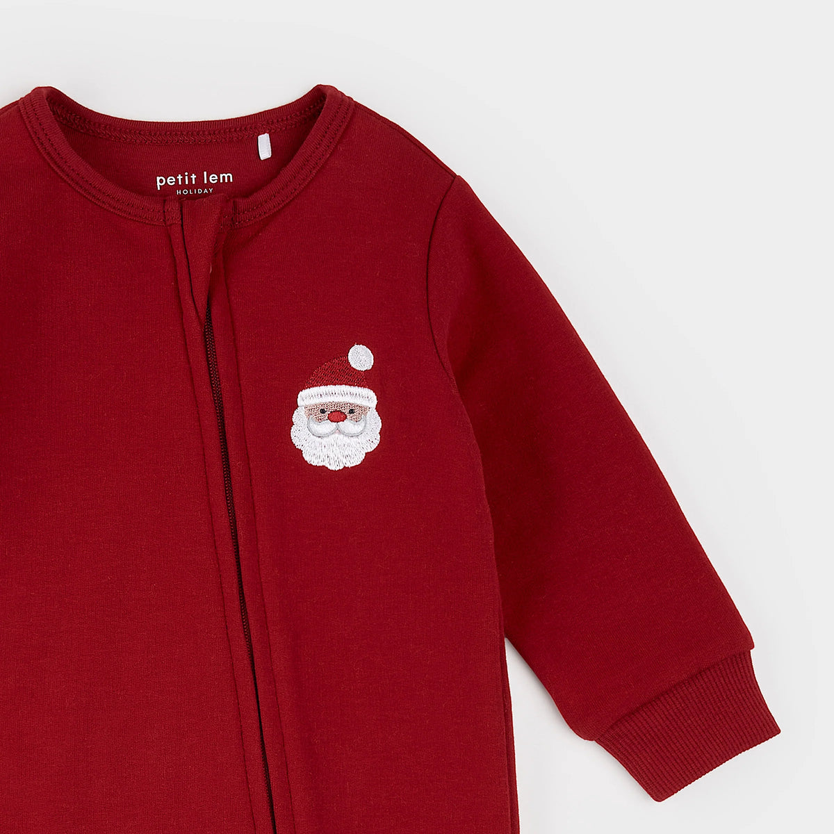 Santa Baby on Sled Red Playsuit