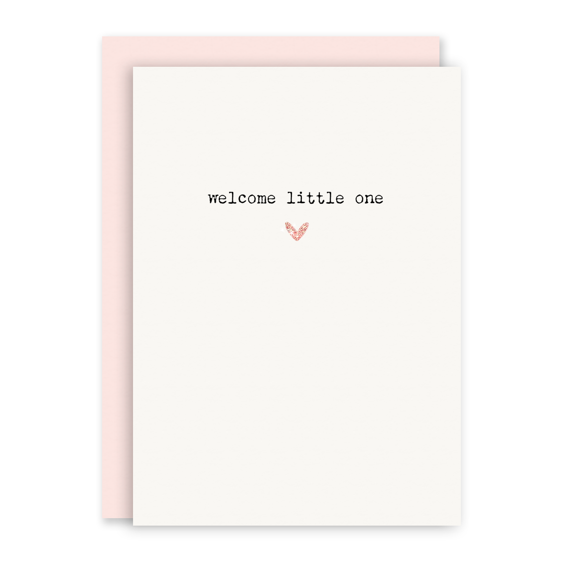 Welcome Little One Pink Baby Card