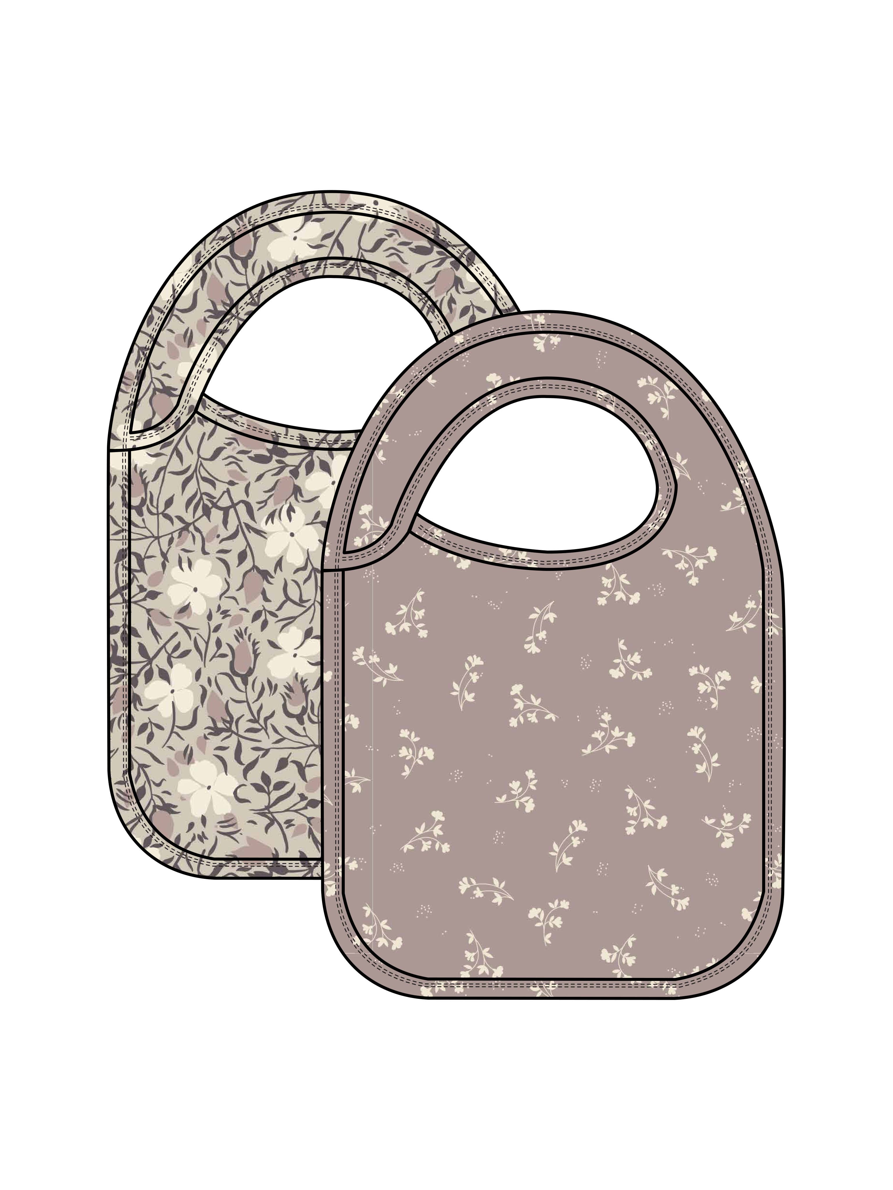 Organic Baby 2-Pack Bibs - Verbena + Wilda Floral