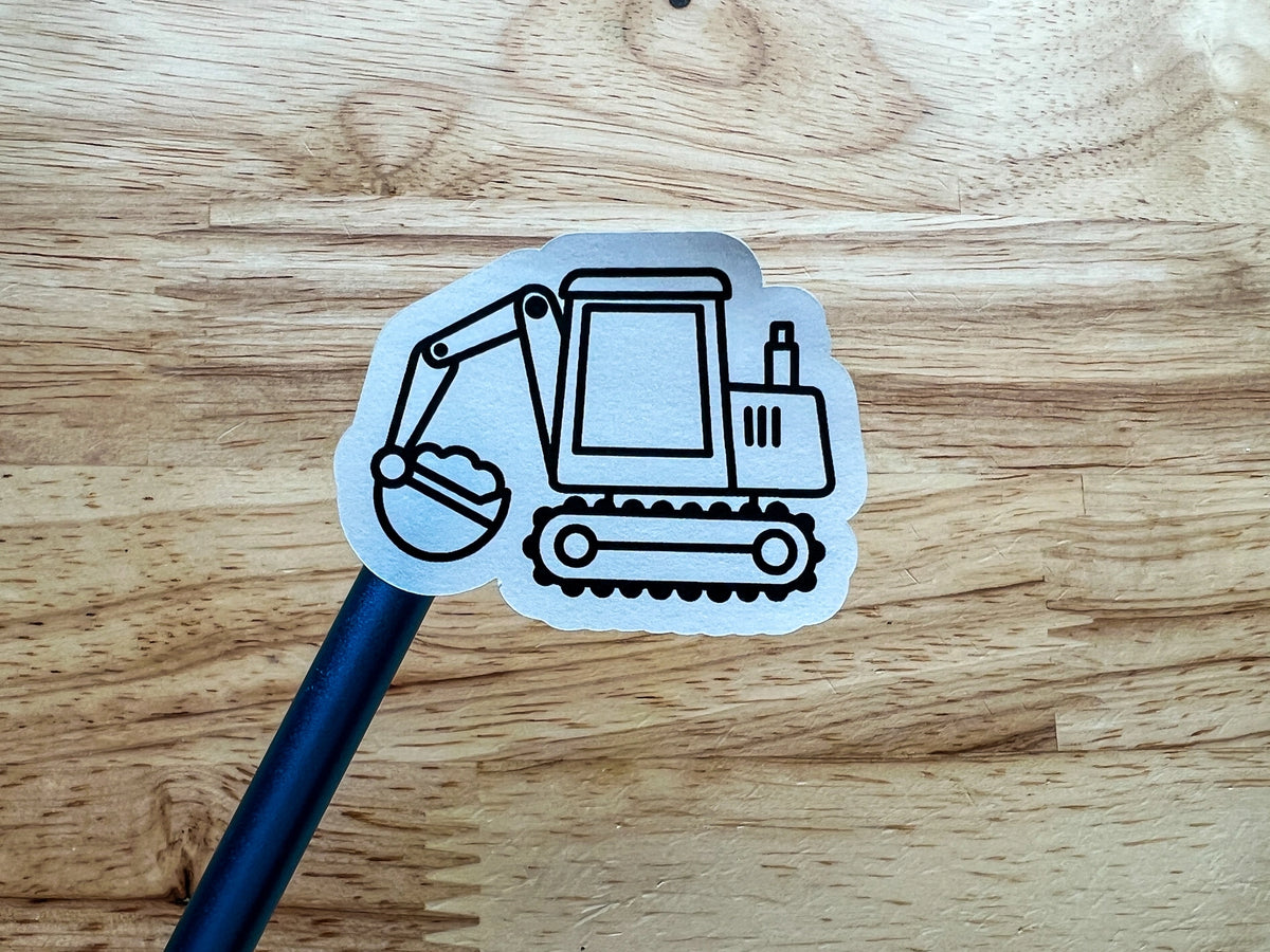 Construction Vehicles Color Your Own Stickers