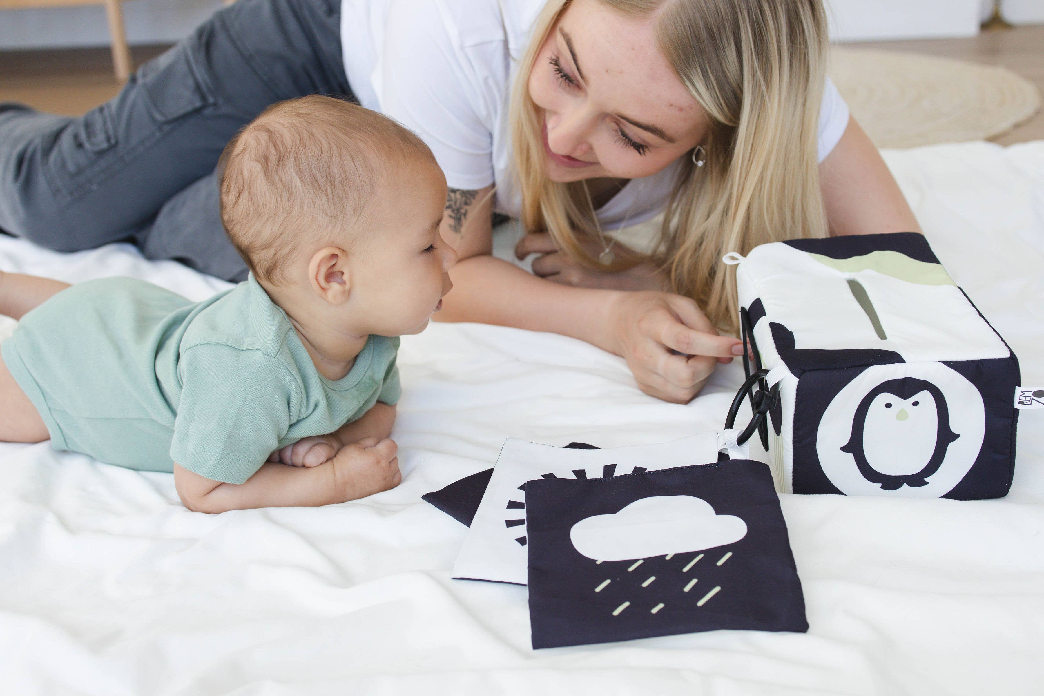 High Contrast Baby Tissue Box Toy