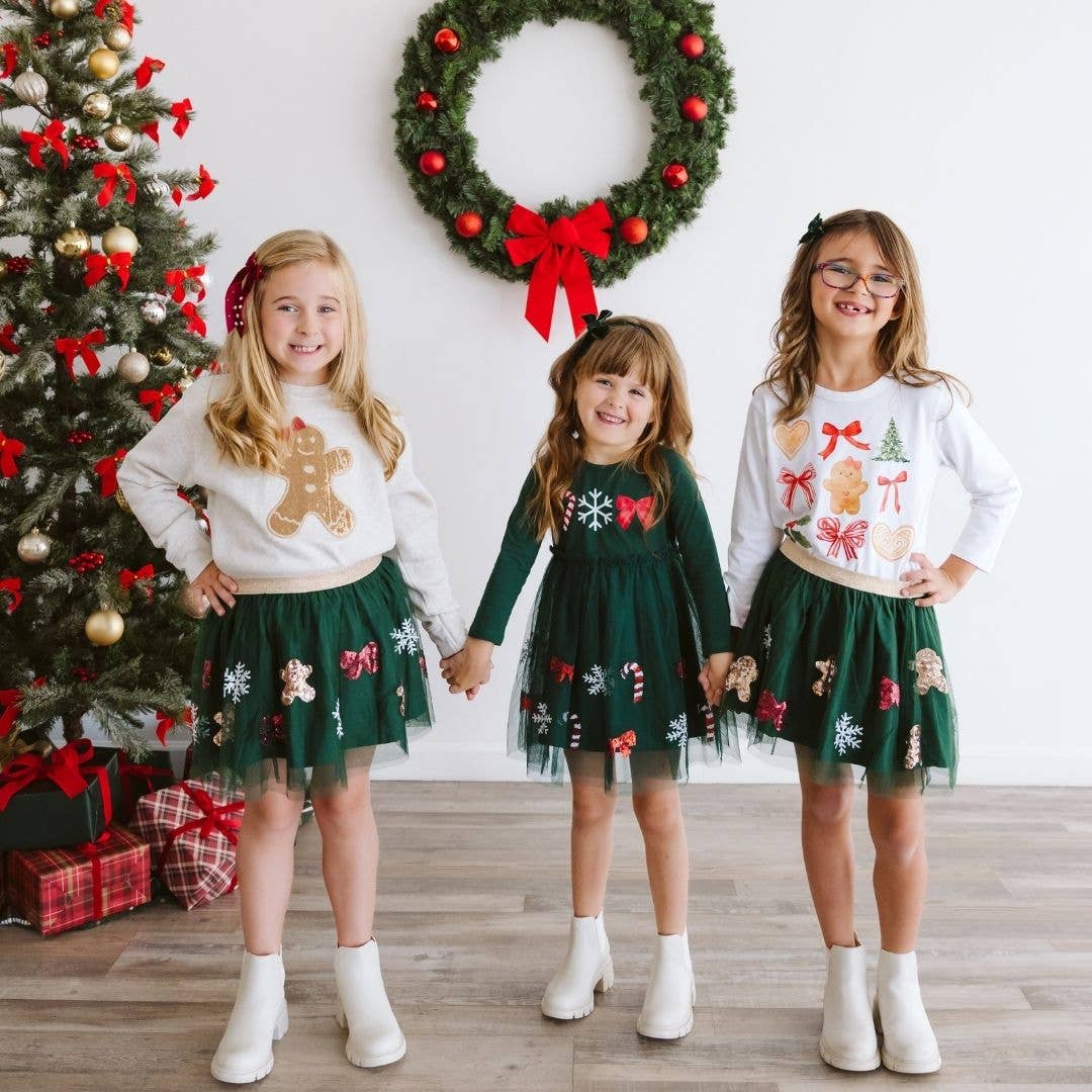 Gingerbread Sequin Christmas Sweatshirt