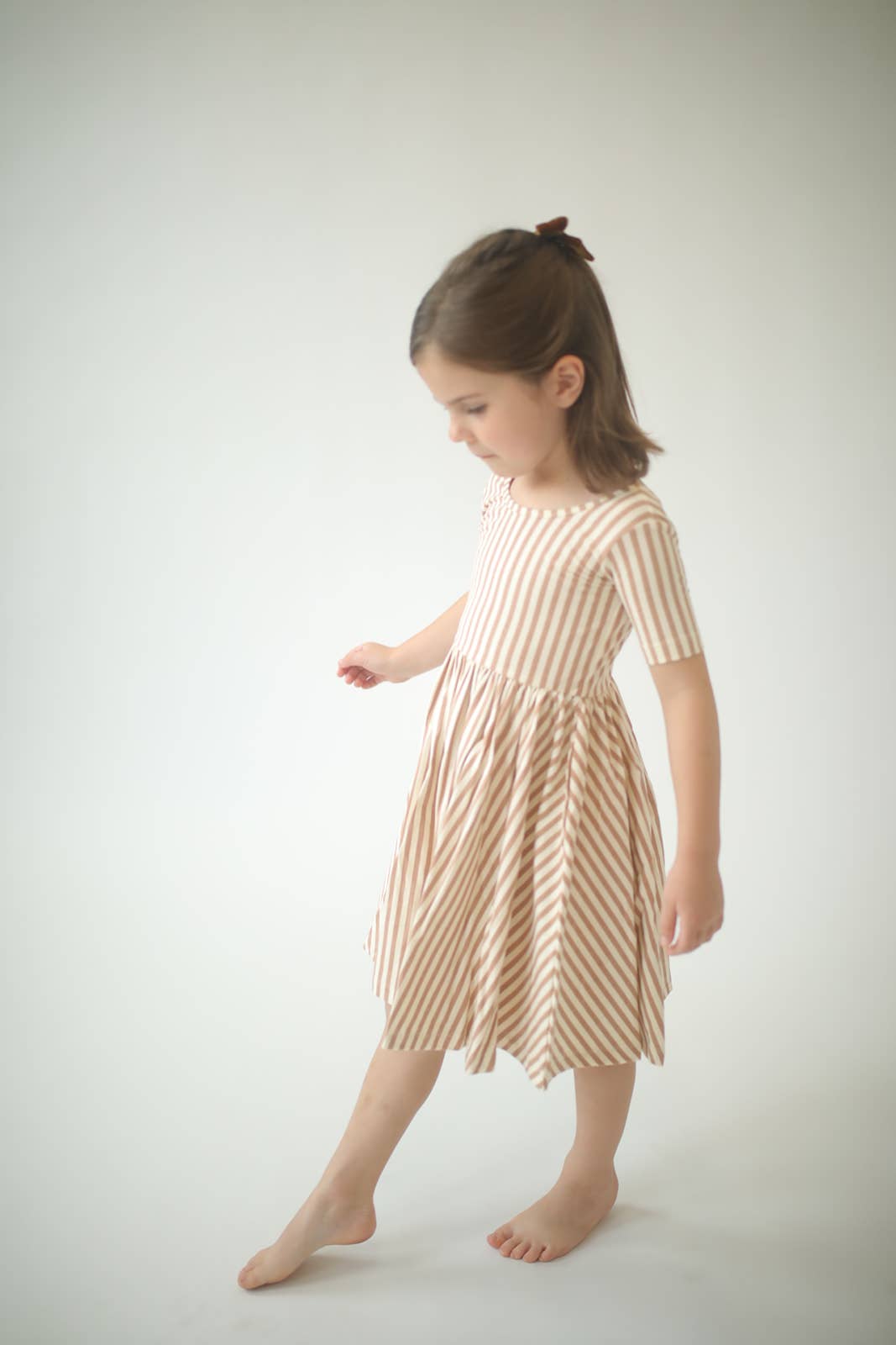 Short Sleeve Twirl Dress in Organic Cotton