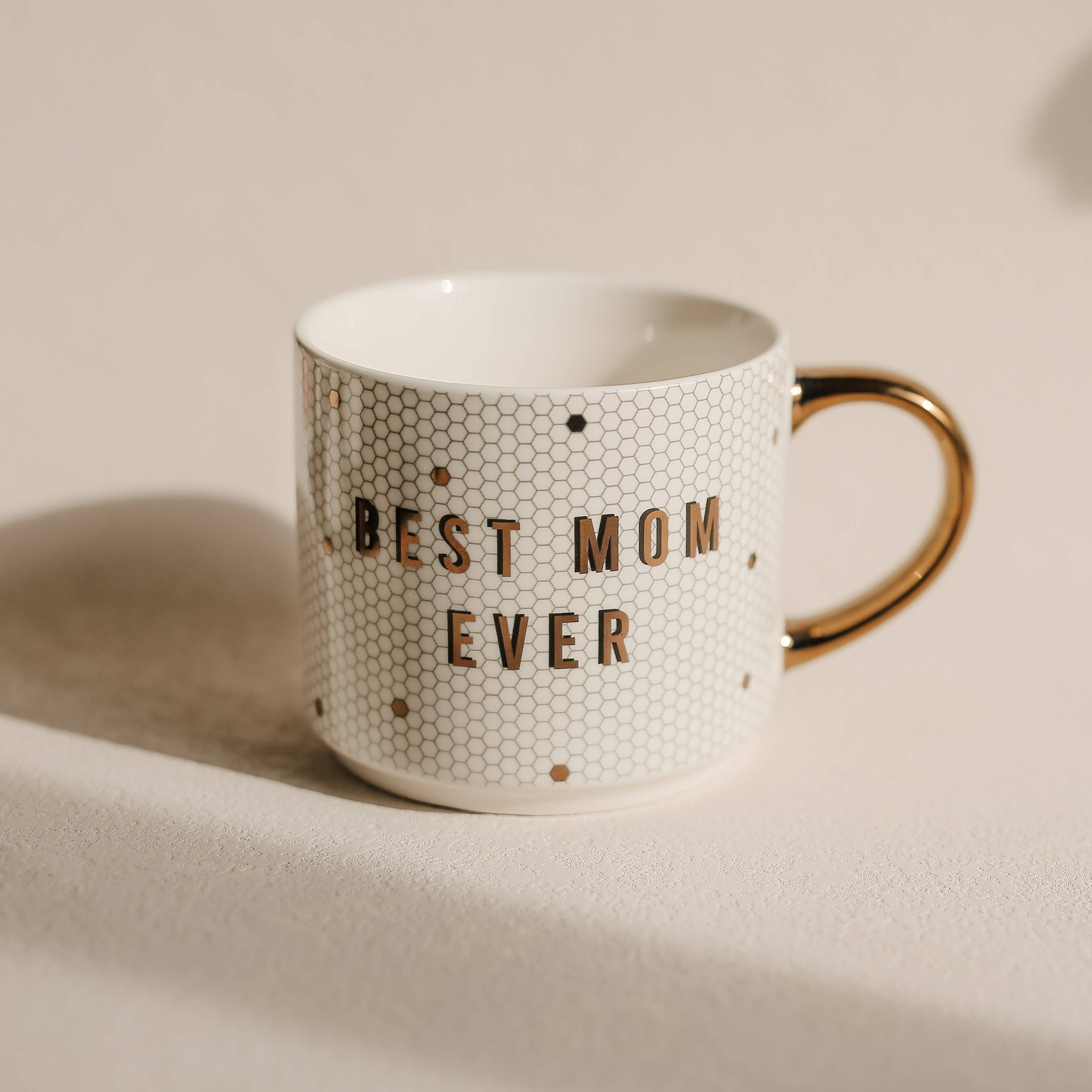 Best Mom Ever Gold Tile Coffee Mug