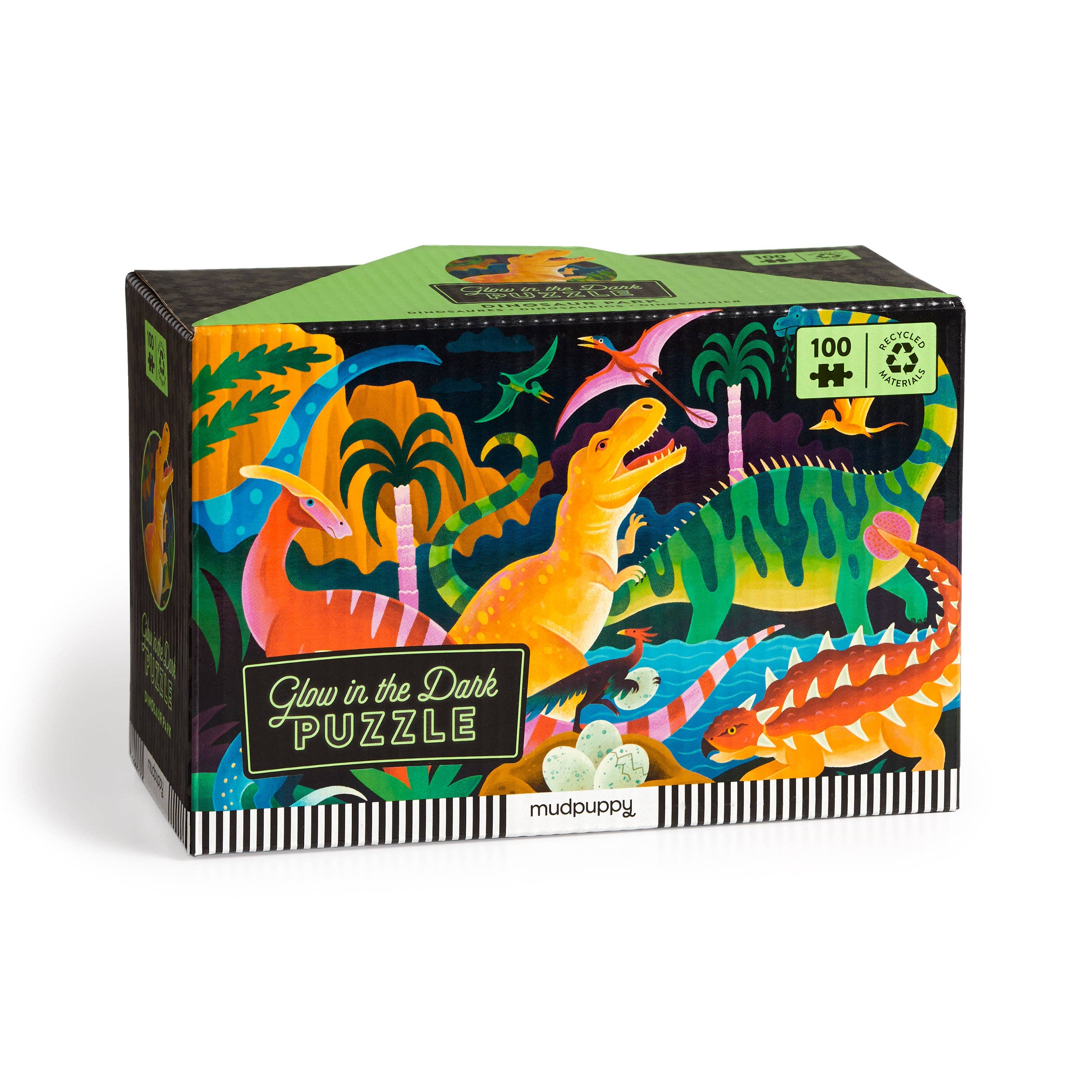 100 Piece Glow in the Dark Puzzle Dinosaur Park