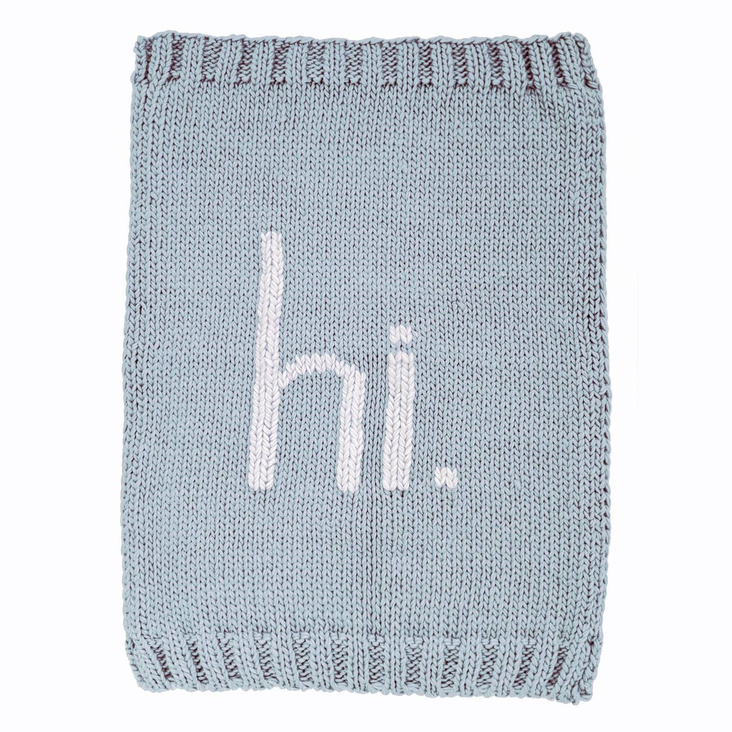 Hi. Hand Knit Baby Blanket