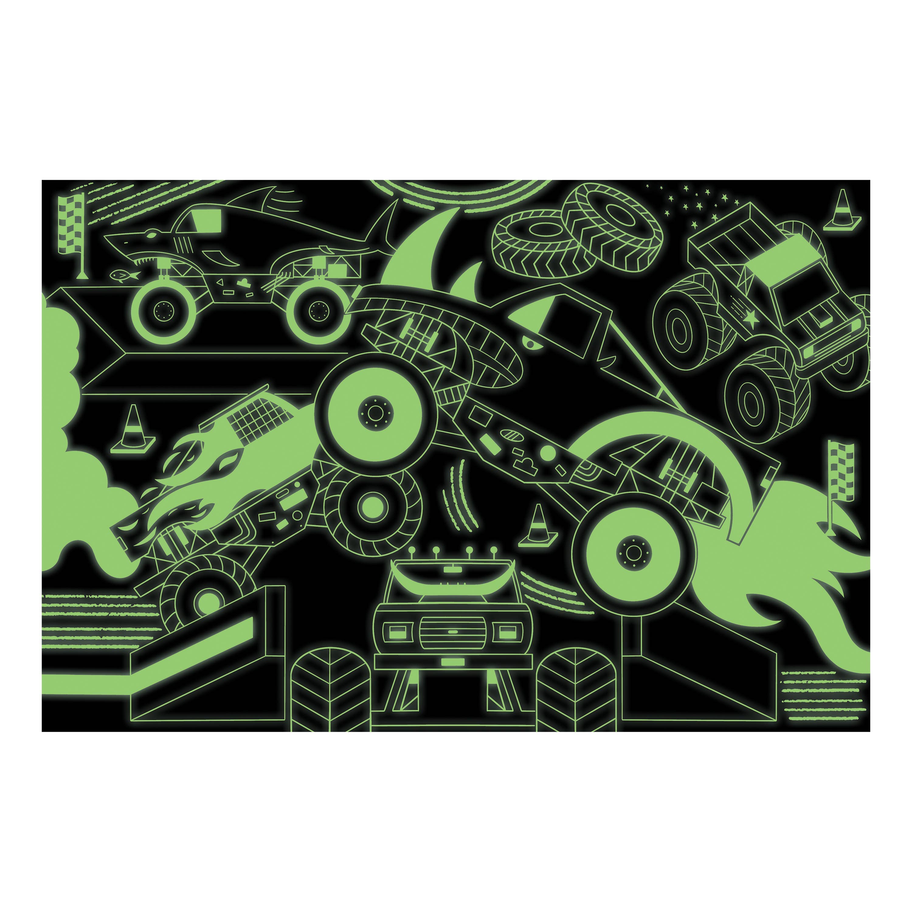 Monster Trucks 100 Piece Glow in the Dark Puzzle