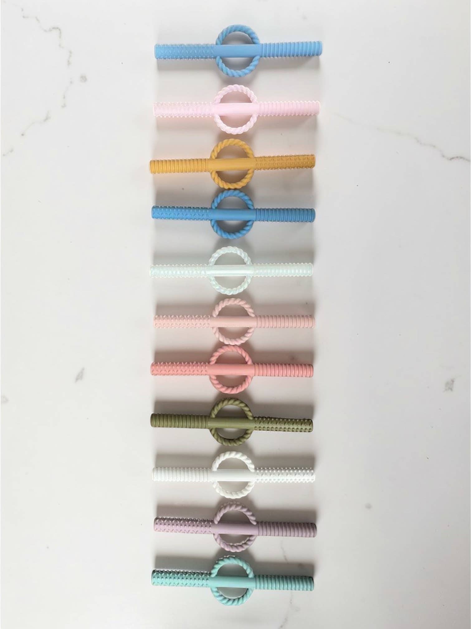 Silicone Teething Tube/Straw Set of 2