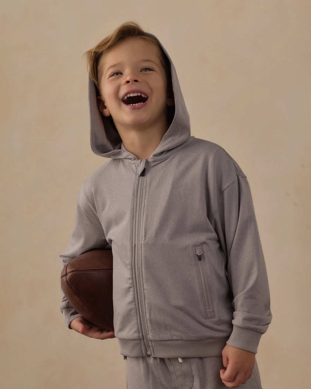 Tech Hoodie Heathered Dusty Blue