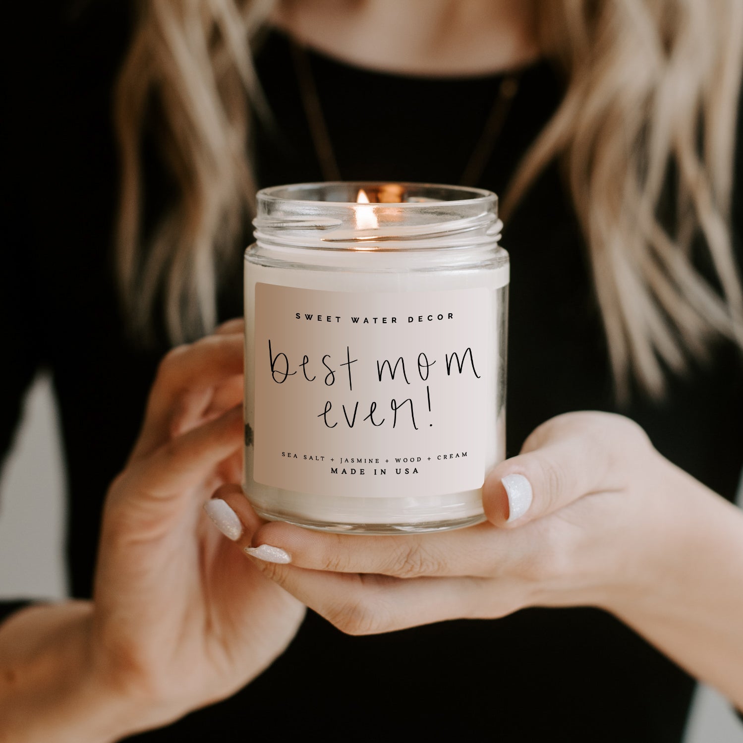 Best Mom Ever Quote Label Candle