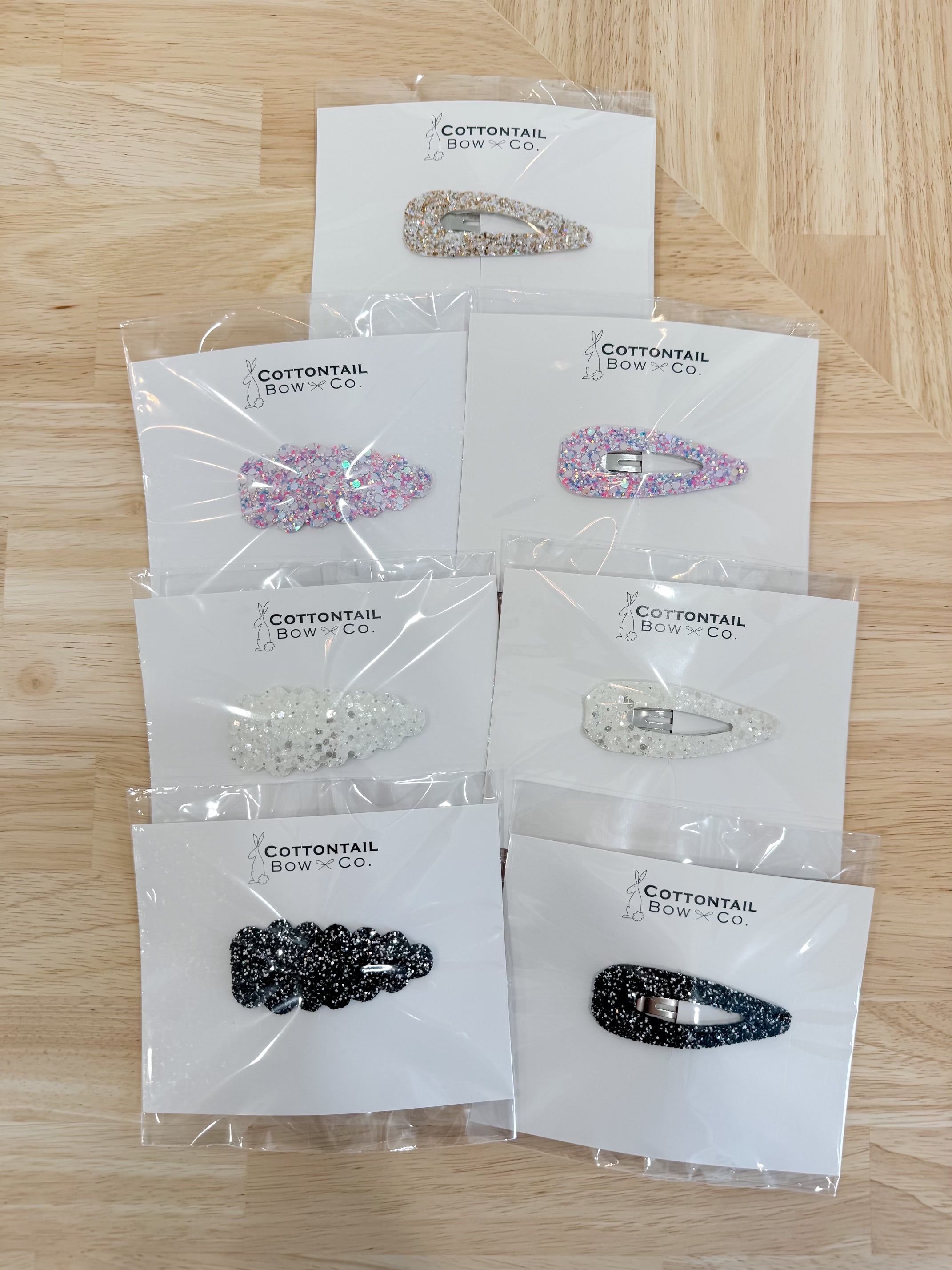 Glitter Snap Clips