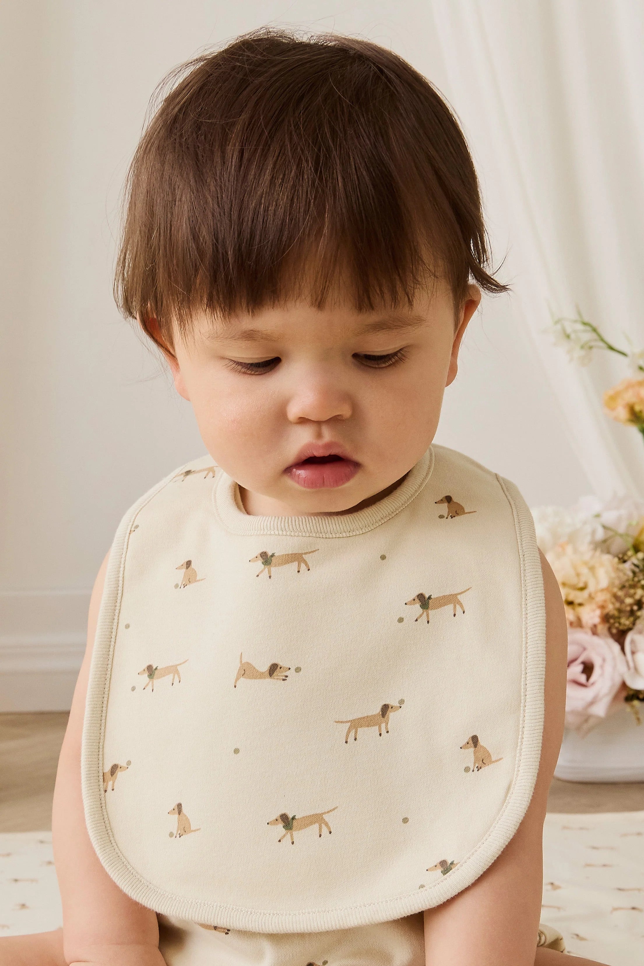 Organic Cotton Bib - Play Ball Cassava