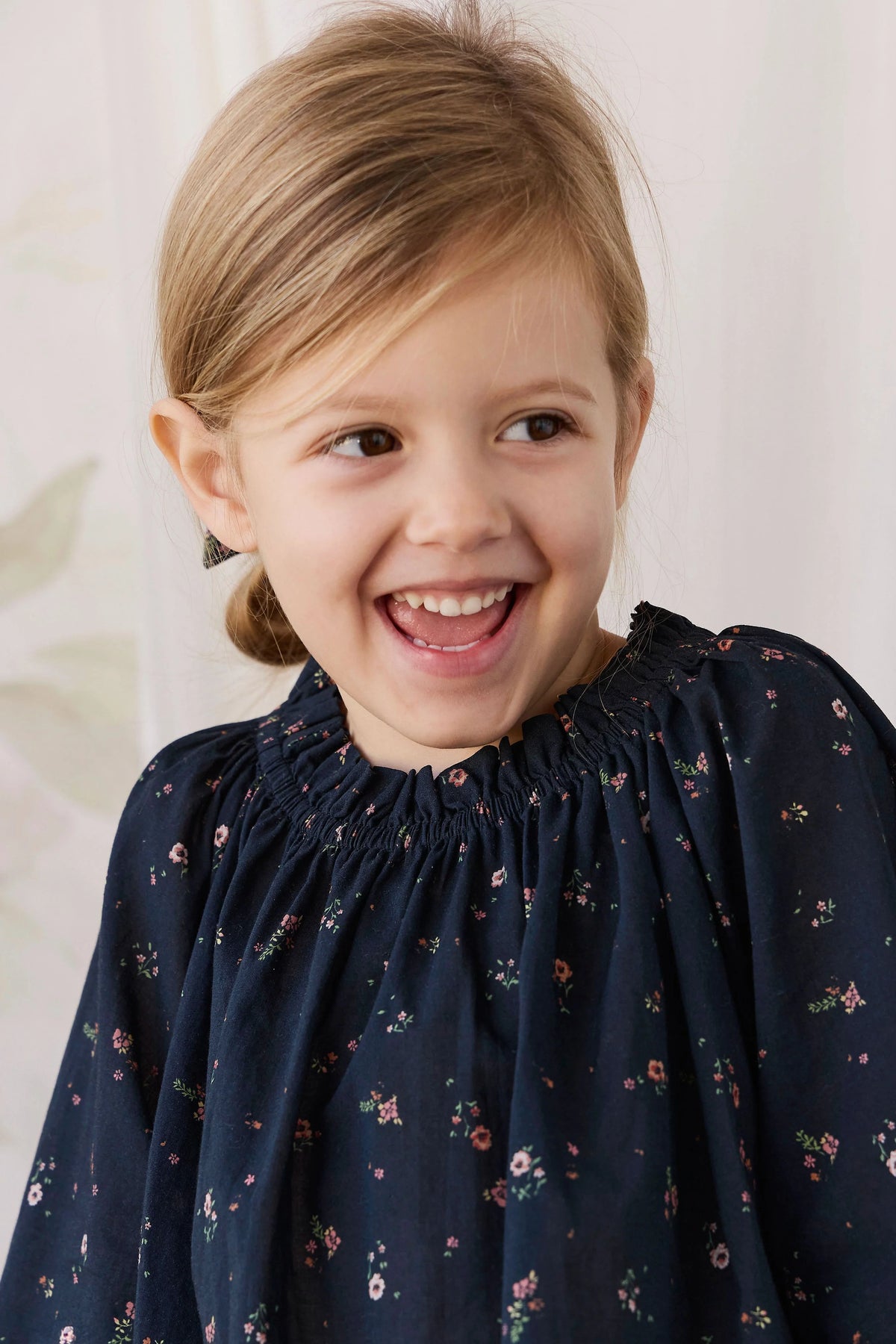 Organic Cotton Acacia Blouse - Eloise Navy