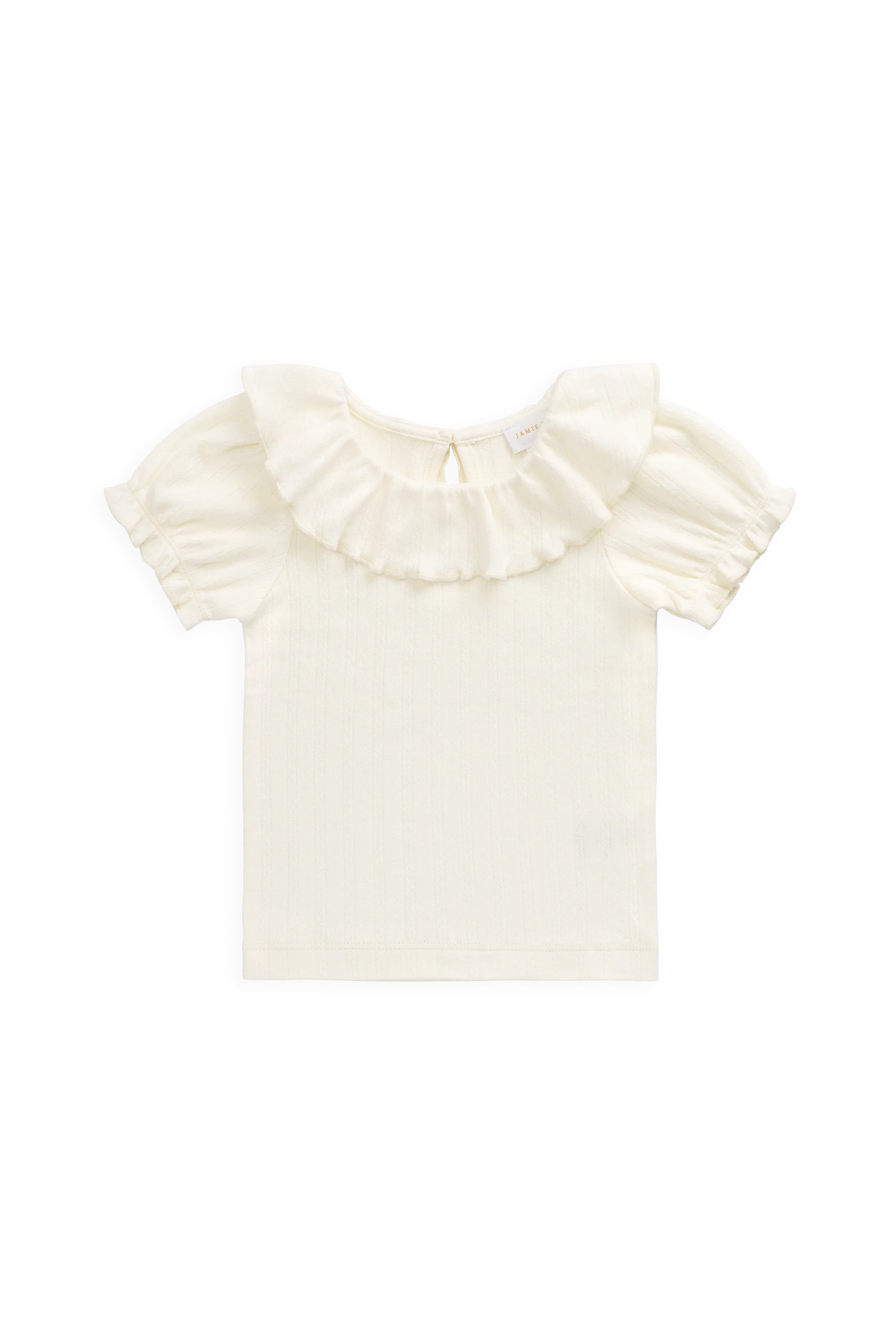 Organic Cotton Pointelle Marlene Top - Parchment