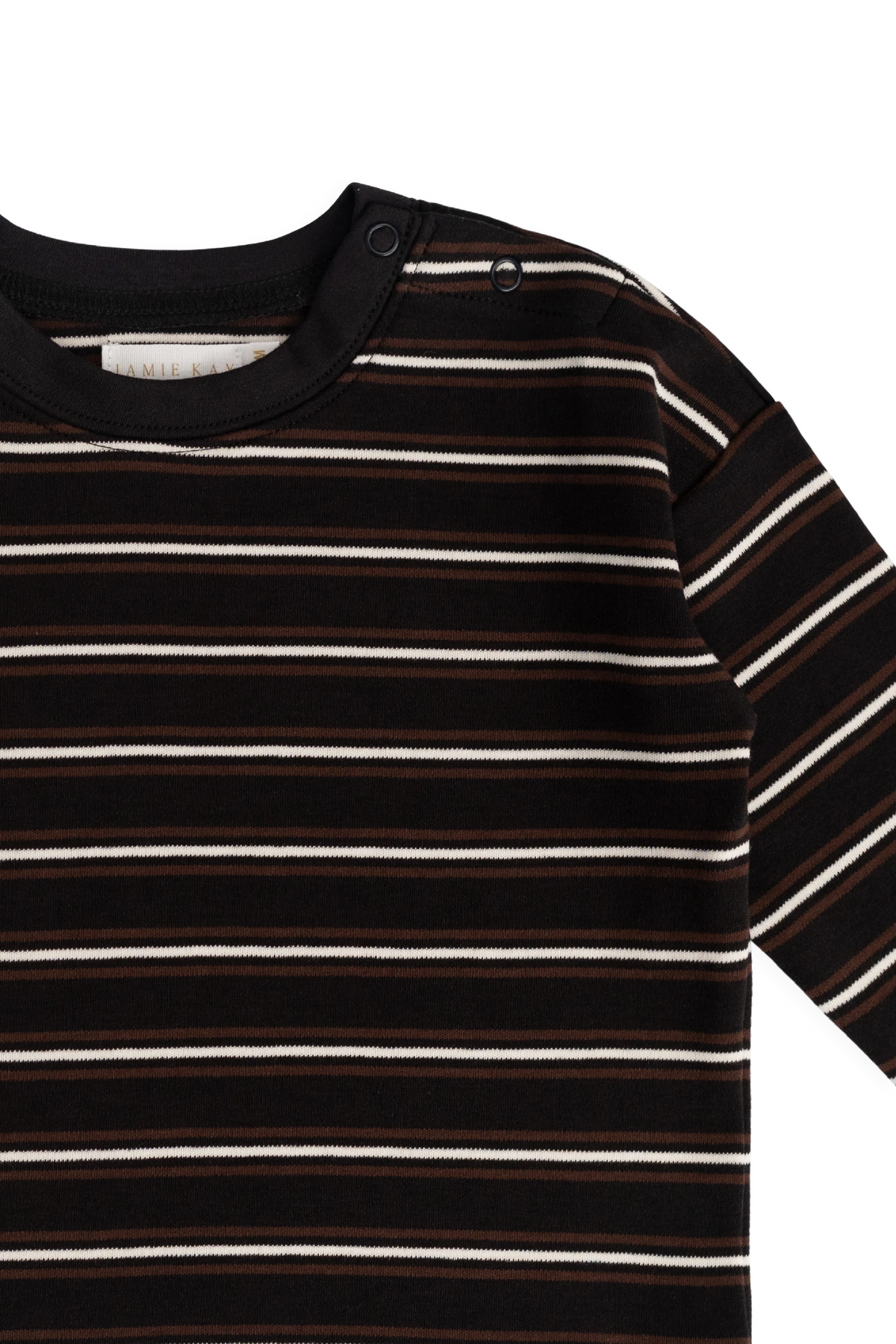 Pima Cotton Edward Long Sleeve Top - Courtside Stripe