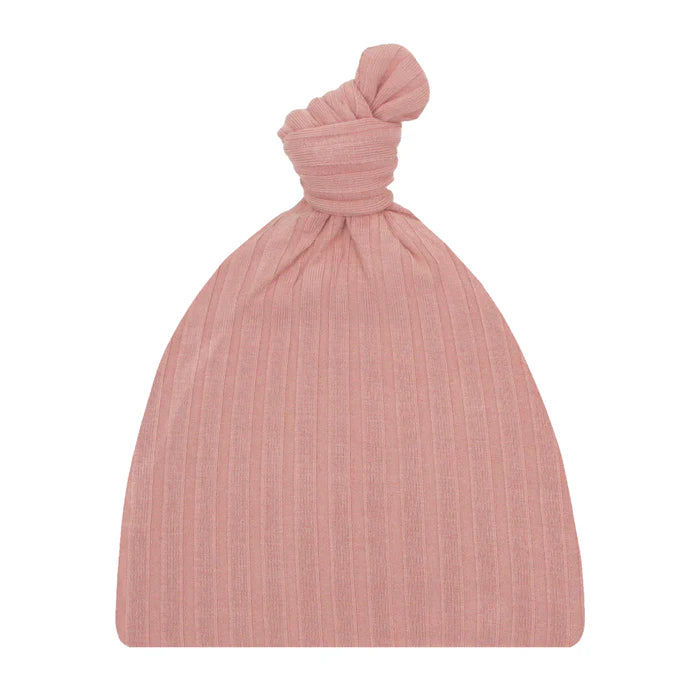 Top Knot Hat- Ribbed