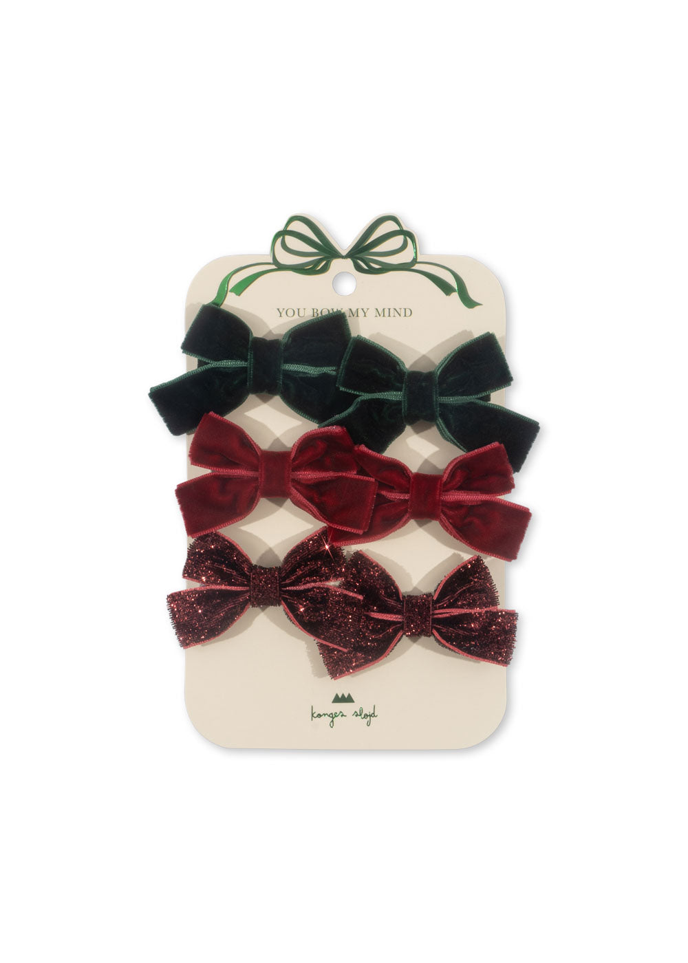 Holiday Bow Hair Clips 6-Pack