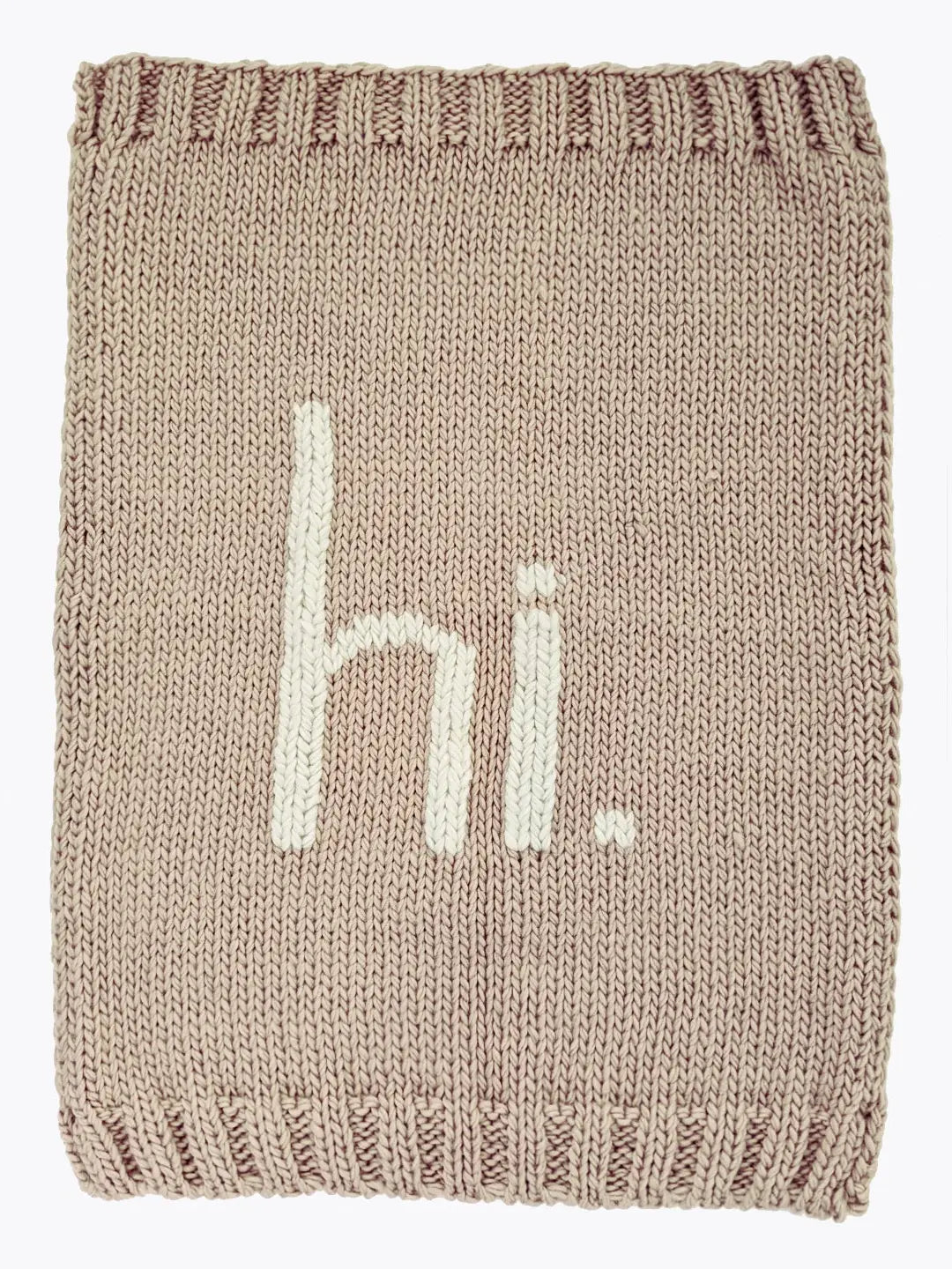 Hi. Hand Knit Baby Blanket