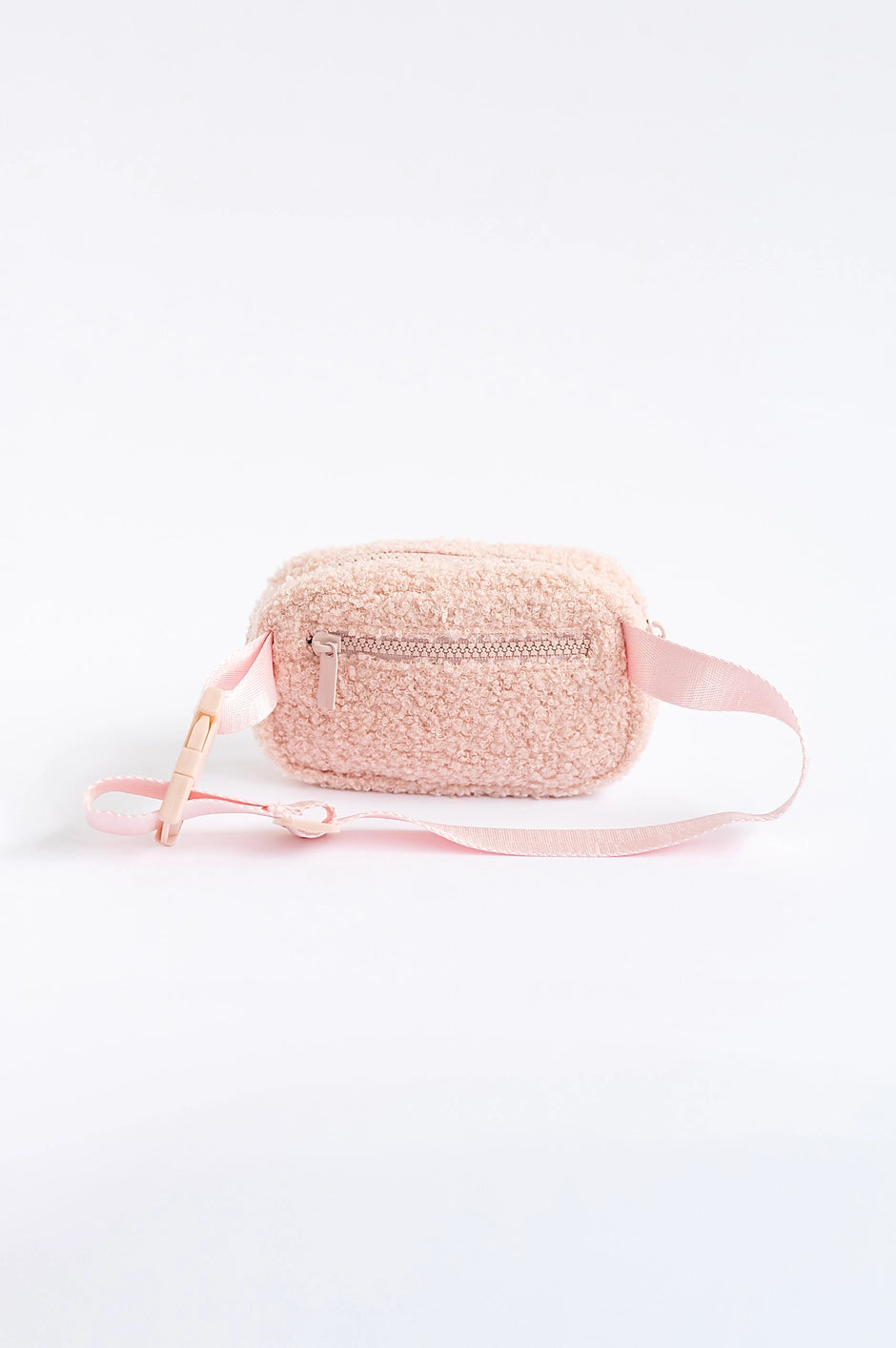 The Aspen Bag: Sherpa Light Pink Kids Belt Bag