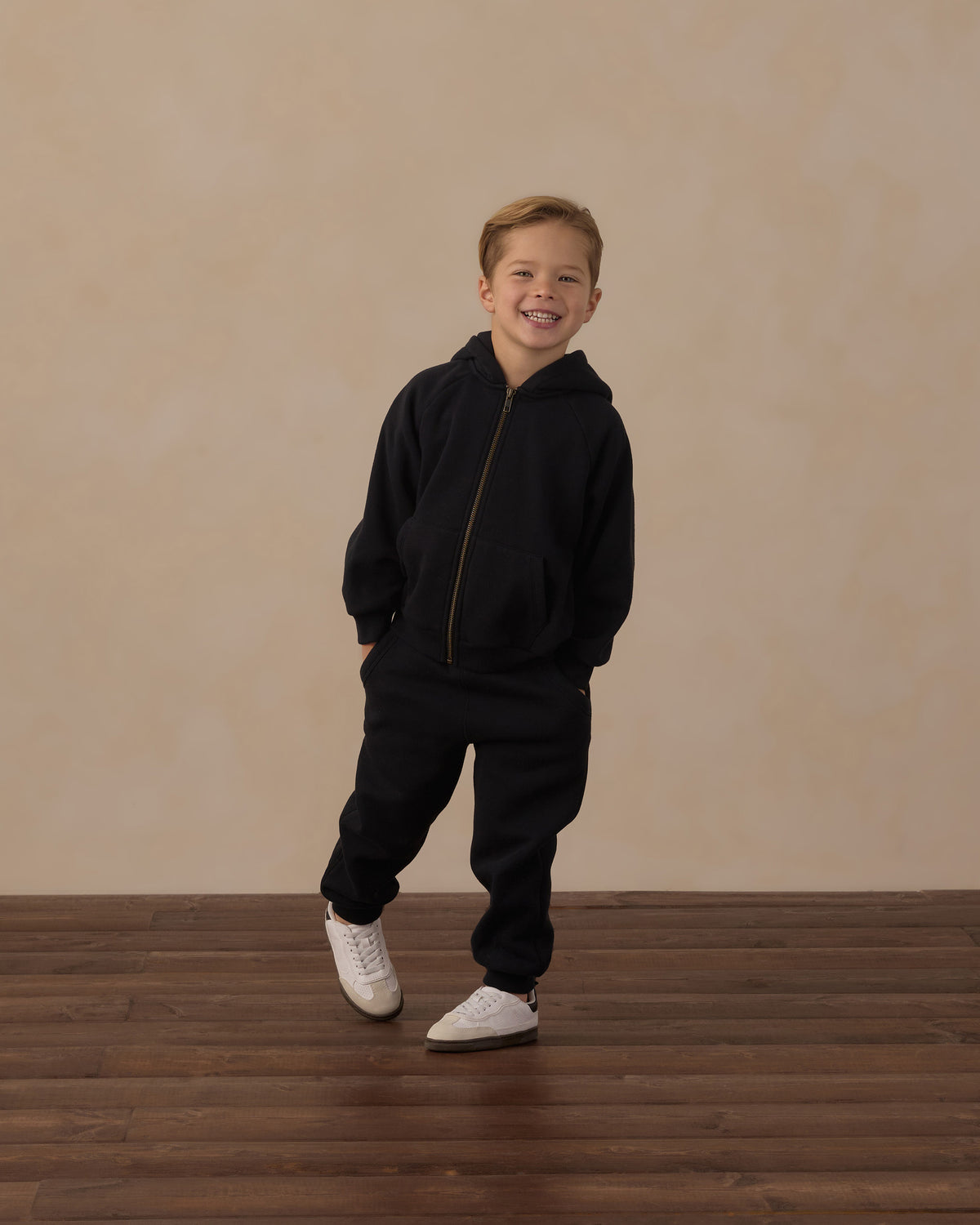 Zip Raglan Hoodie Clay