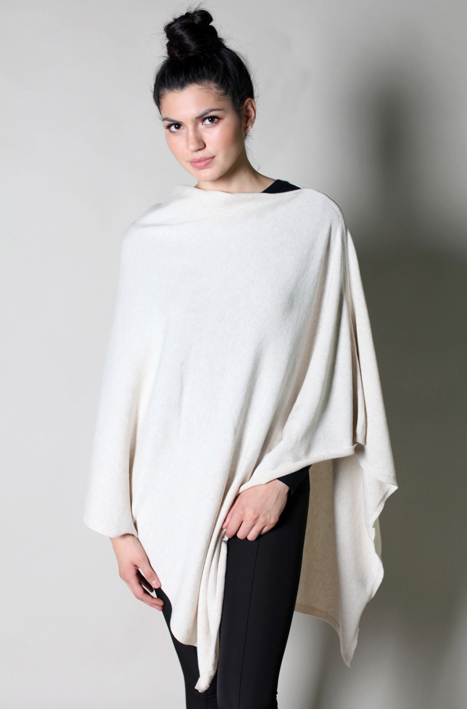 Women’s Eco-Chic Poncho Sweater Knit Pullover