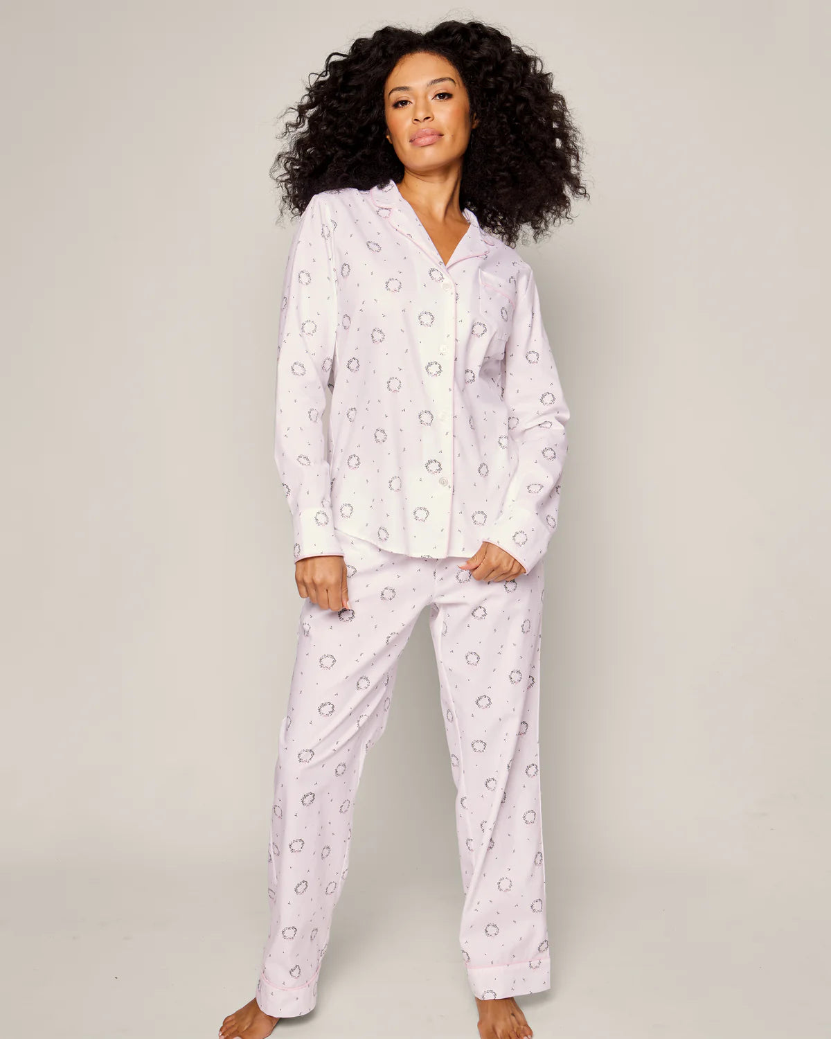 Women's Twill Pajama Set in Somerset Wreath