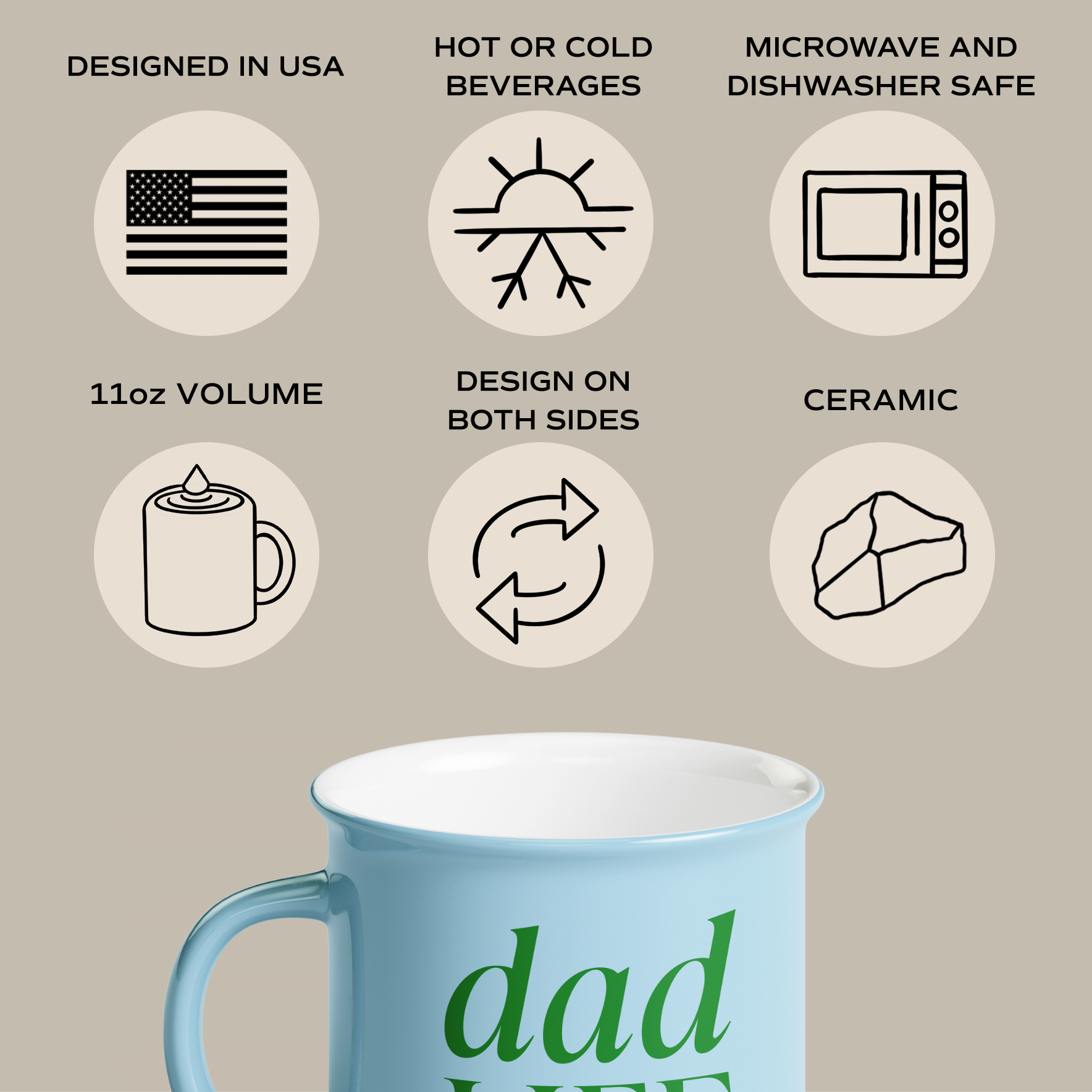 Dad Life Campfire Coffee Mug