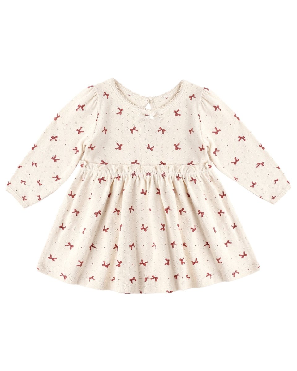 Alda Dress || Red Bows - Quincy Mae Dresses sold by Rosebud & Jo