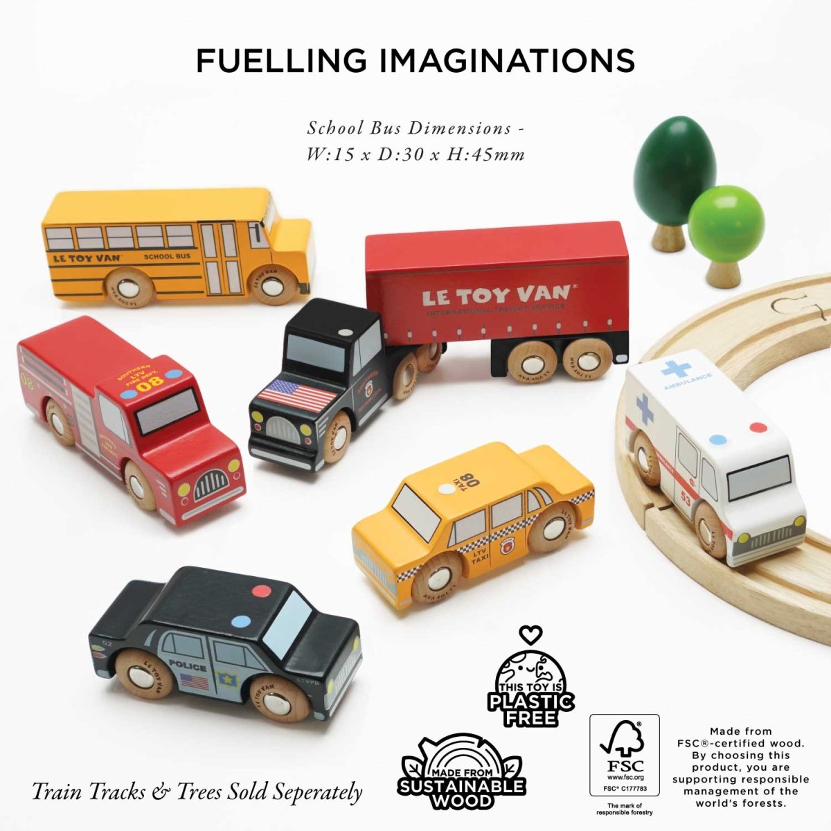American Toy Car Set - Le Toy Van, Inc. Toys sold by Rosebud & Jo