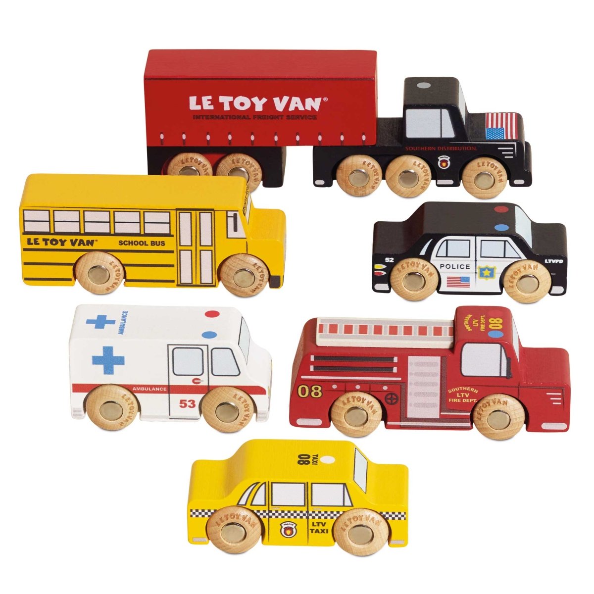 American Toy Car Set - Le Toy Van, Inc. Toys sold by Rosebud & Jo