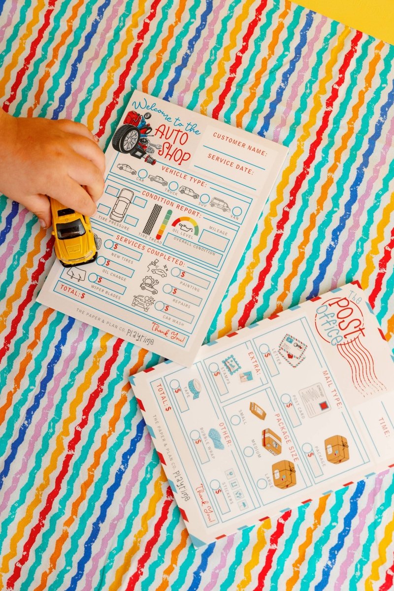 Auto Shop Playtime Pad - The Paper and Plan Co. Books sold by Rosebud & Jo