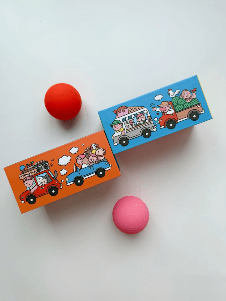 B is for ball® - 2 - Ball Set in “Beep Beep” Car Toy Box - Biggest Little Toy sold by Rosebud & Jo