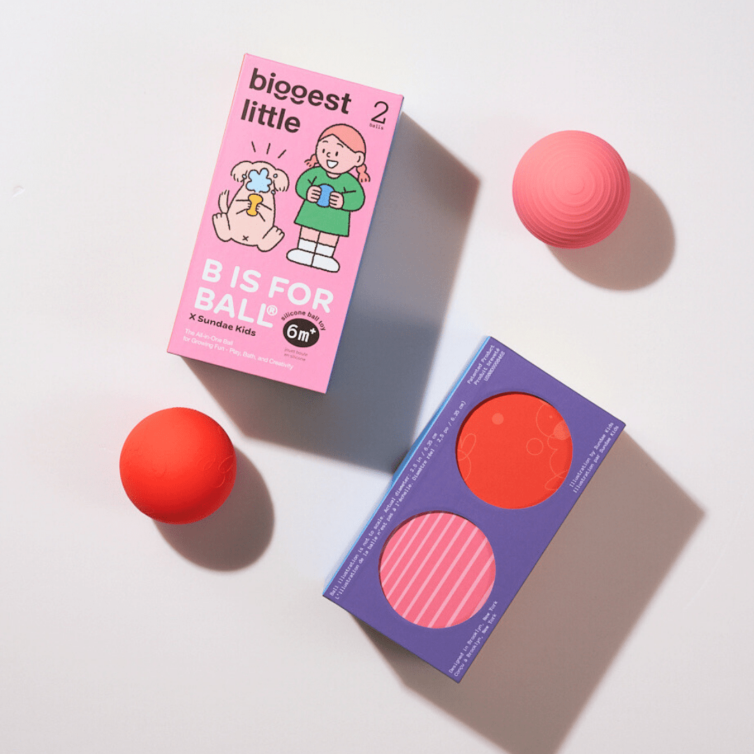 B is for ball® - 2 - Ball Set in “Beep Beep” Car Toy Box - Biggest Little Toy sold by Rosebud & Jo