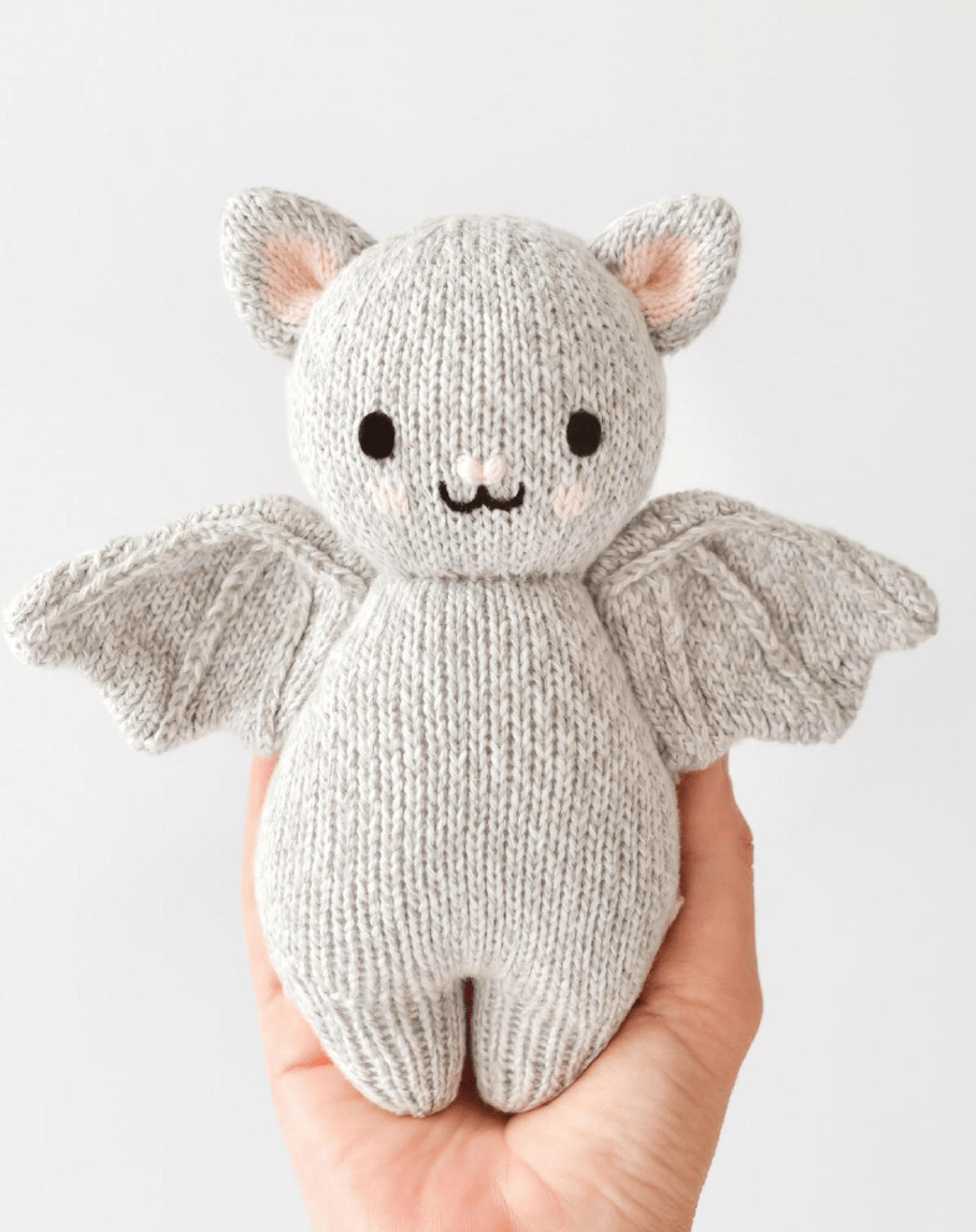 Baby Bat in Grey - Cuddle + Kind Stuffed Animals sold by Rosebud & Jo