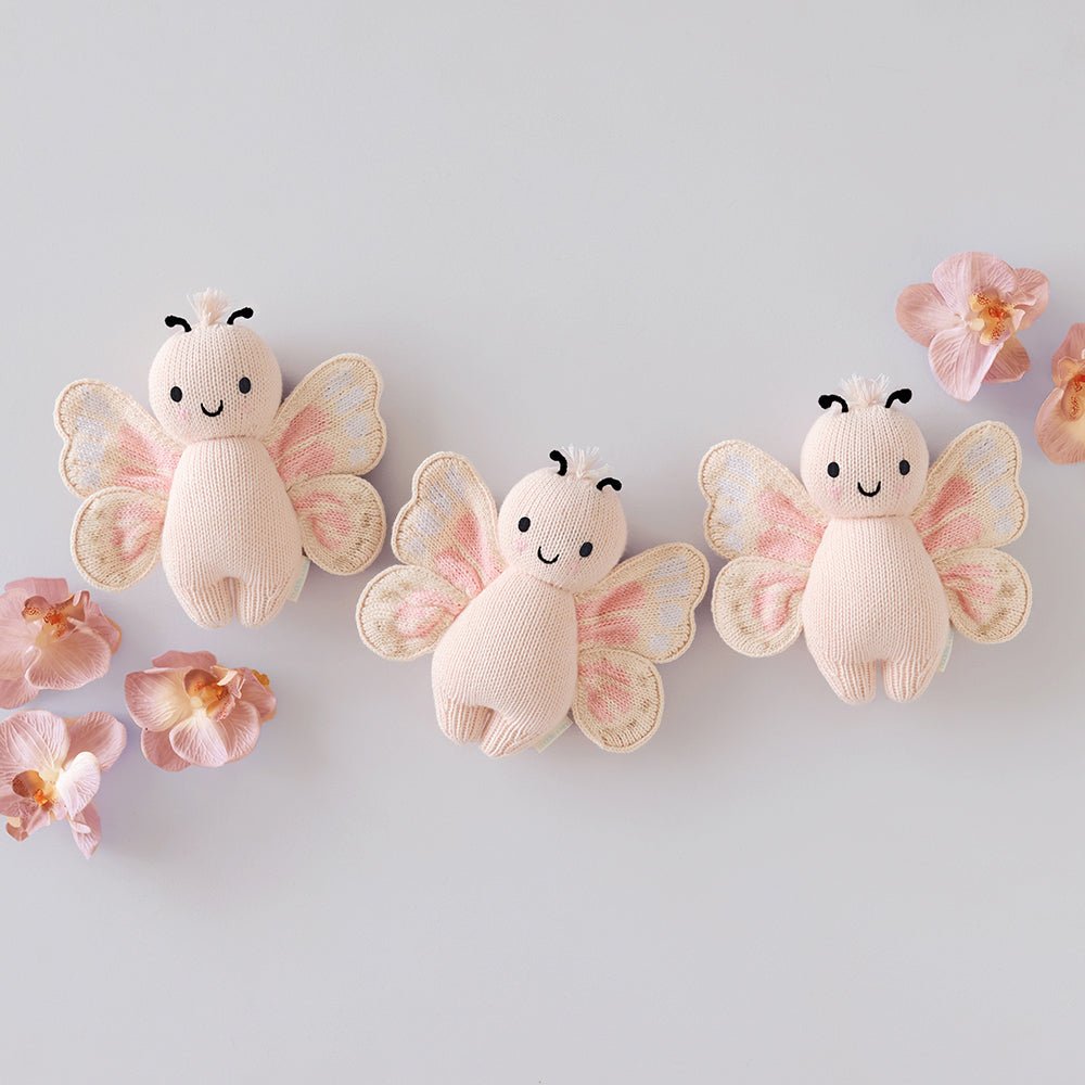 Baby Butterfly Petal Pink - Cuddle + Kind Stuffed Animals sold by Rosebud & Jo
