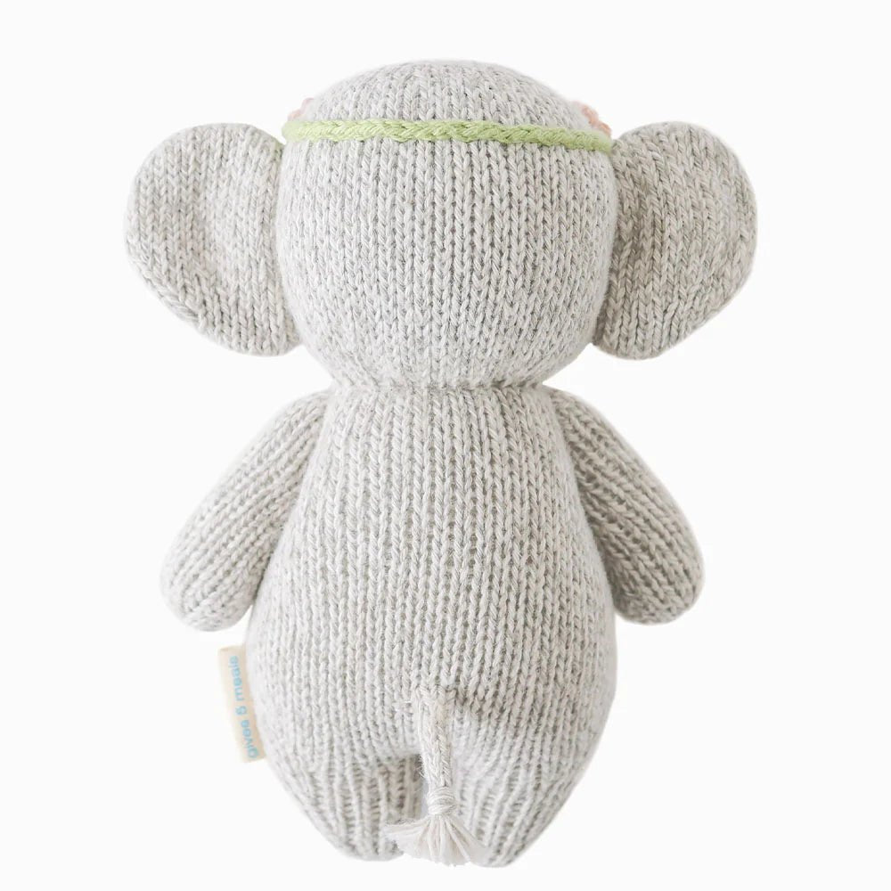 Baby Elephant with Blush Floral Crown - Cuddle + Kind Stuffed Animals sold by Rosebud & Jo
