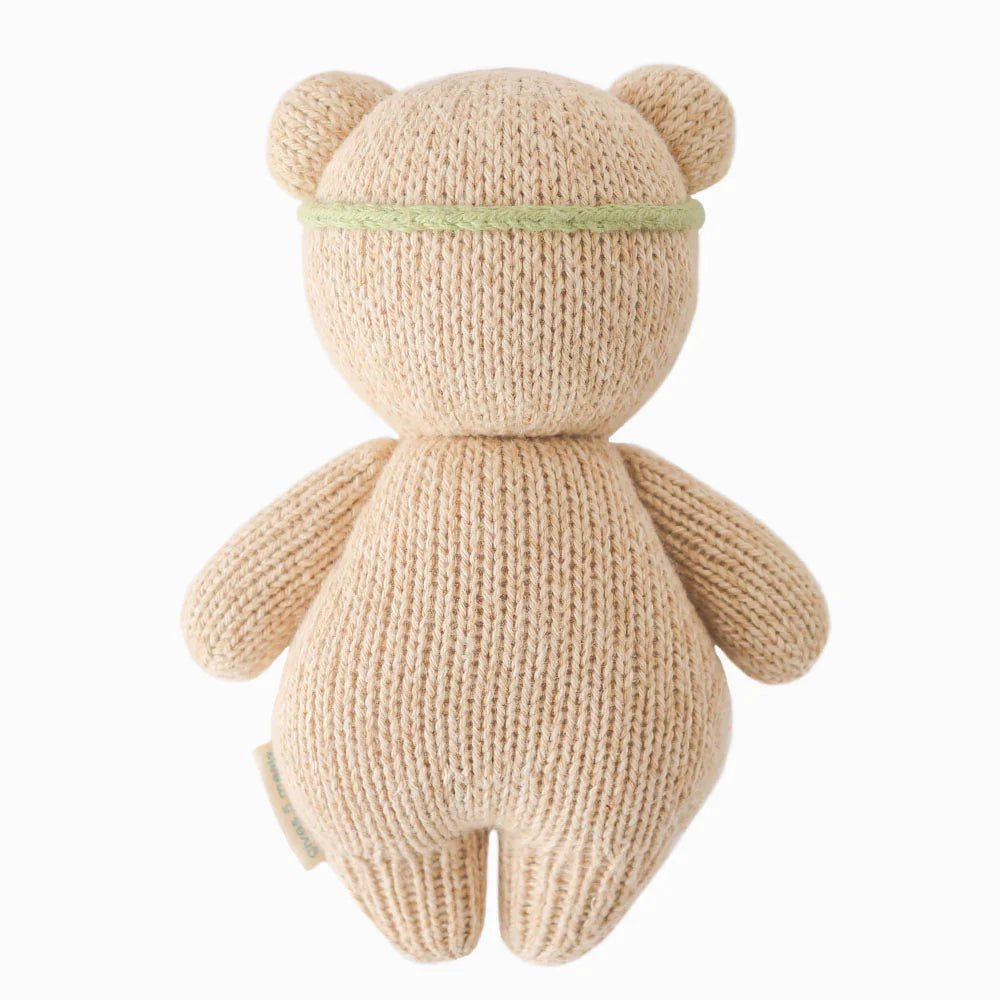 Baby Honey Bear in Ivory Floral - Cuddle + Kind Stuffed Animals sold by Rosebud & Jo